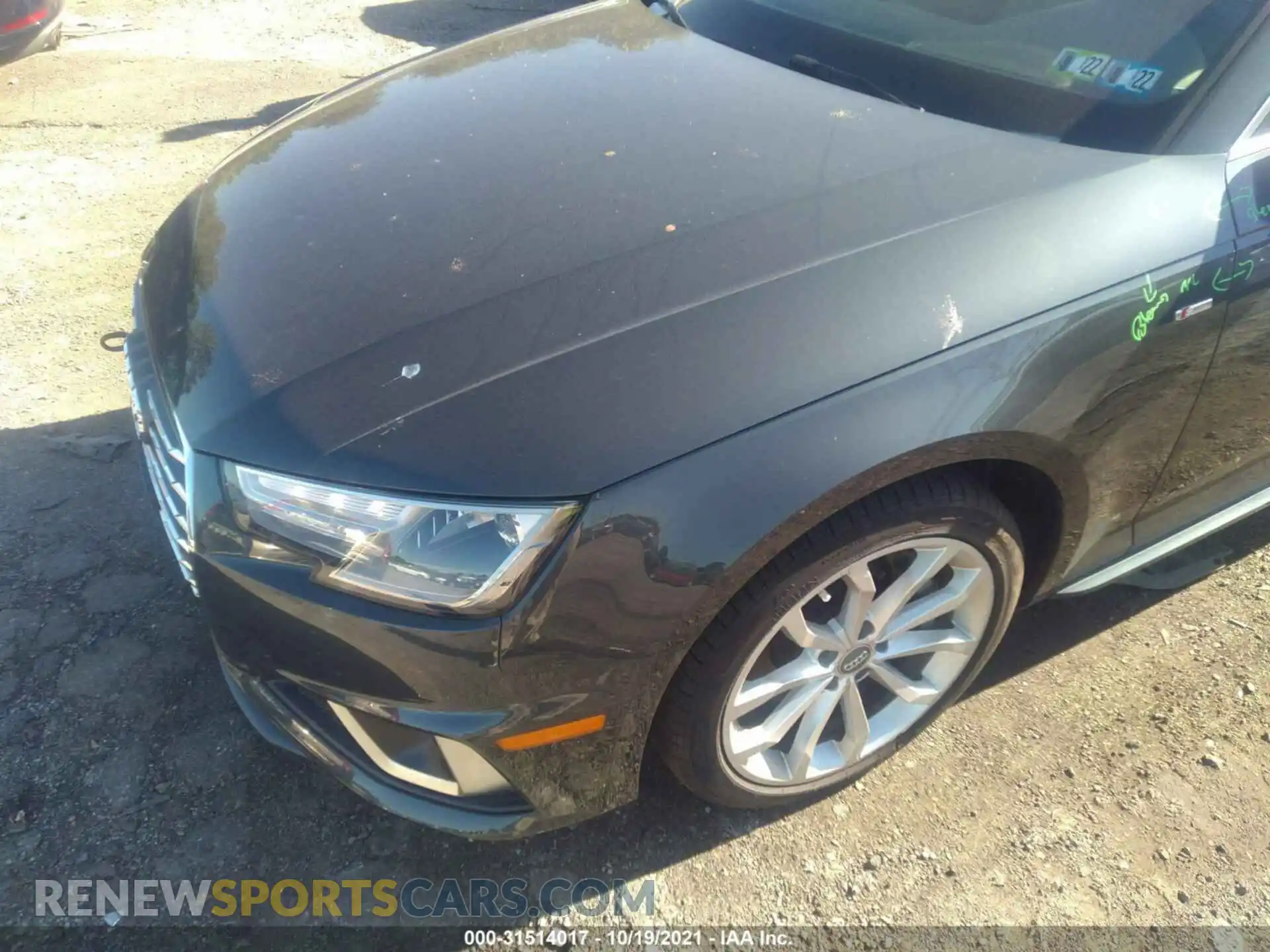 2 Photograph of a damaged car WAUDNAF48KA073727 AUDI A4 2019