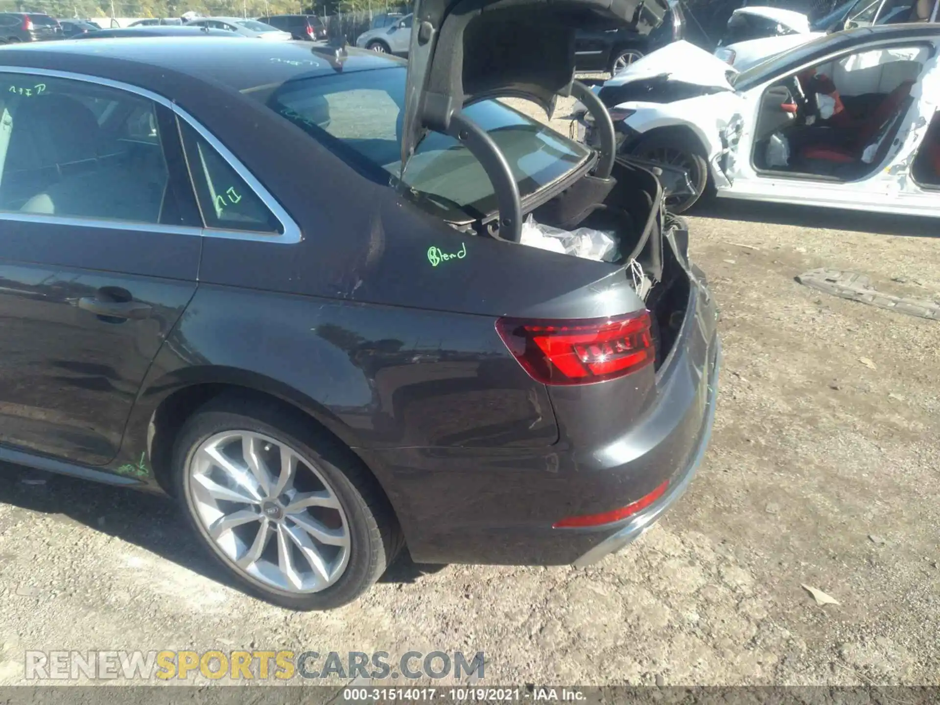 3 Photograph of a damaged car WAUDNAF48KA073727 AUDI A4 2019