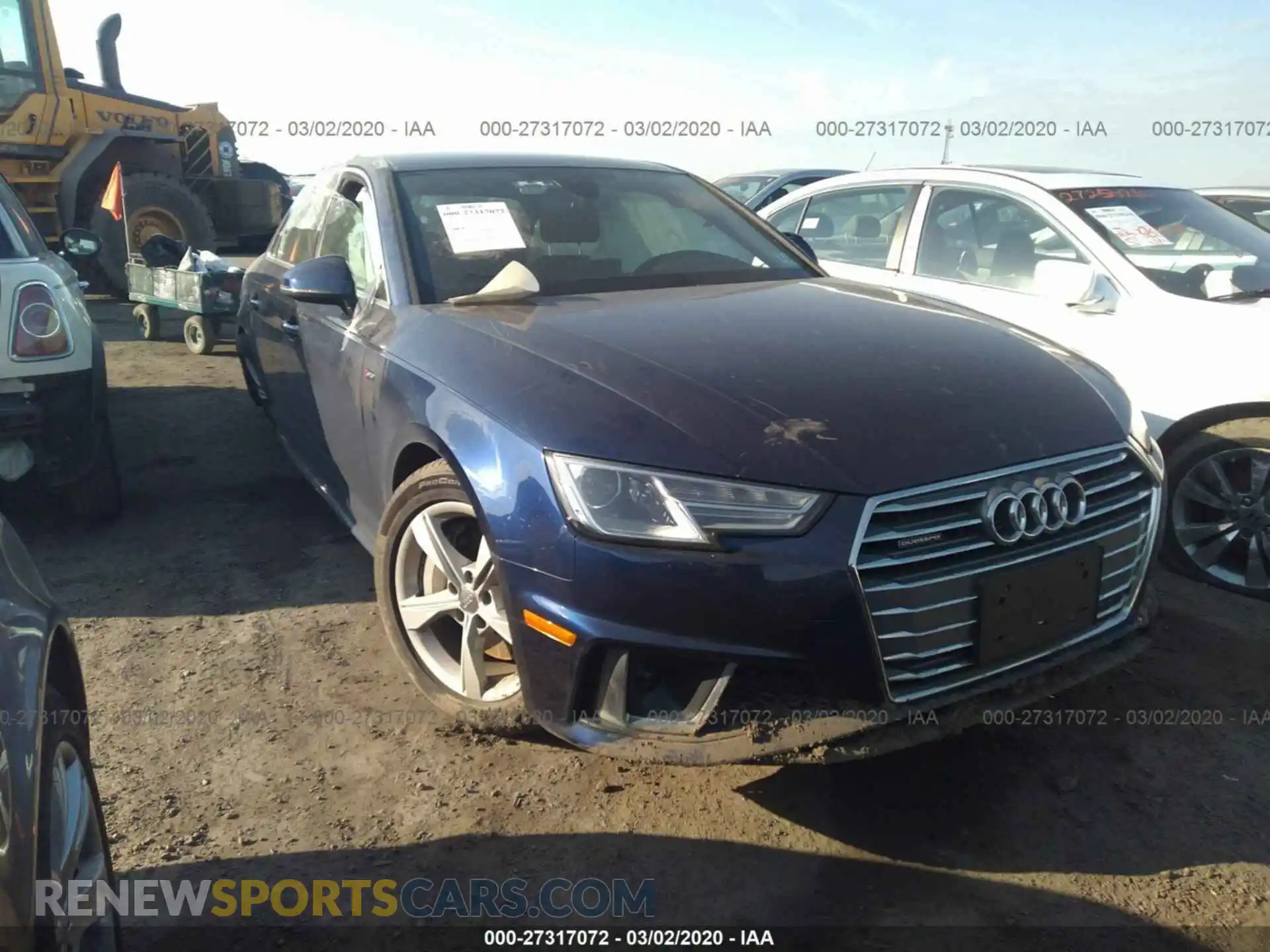 1 Photograph of a damaged car WAUDNAF48KA108363 AUDI A4 2019