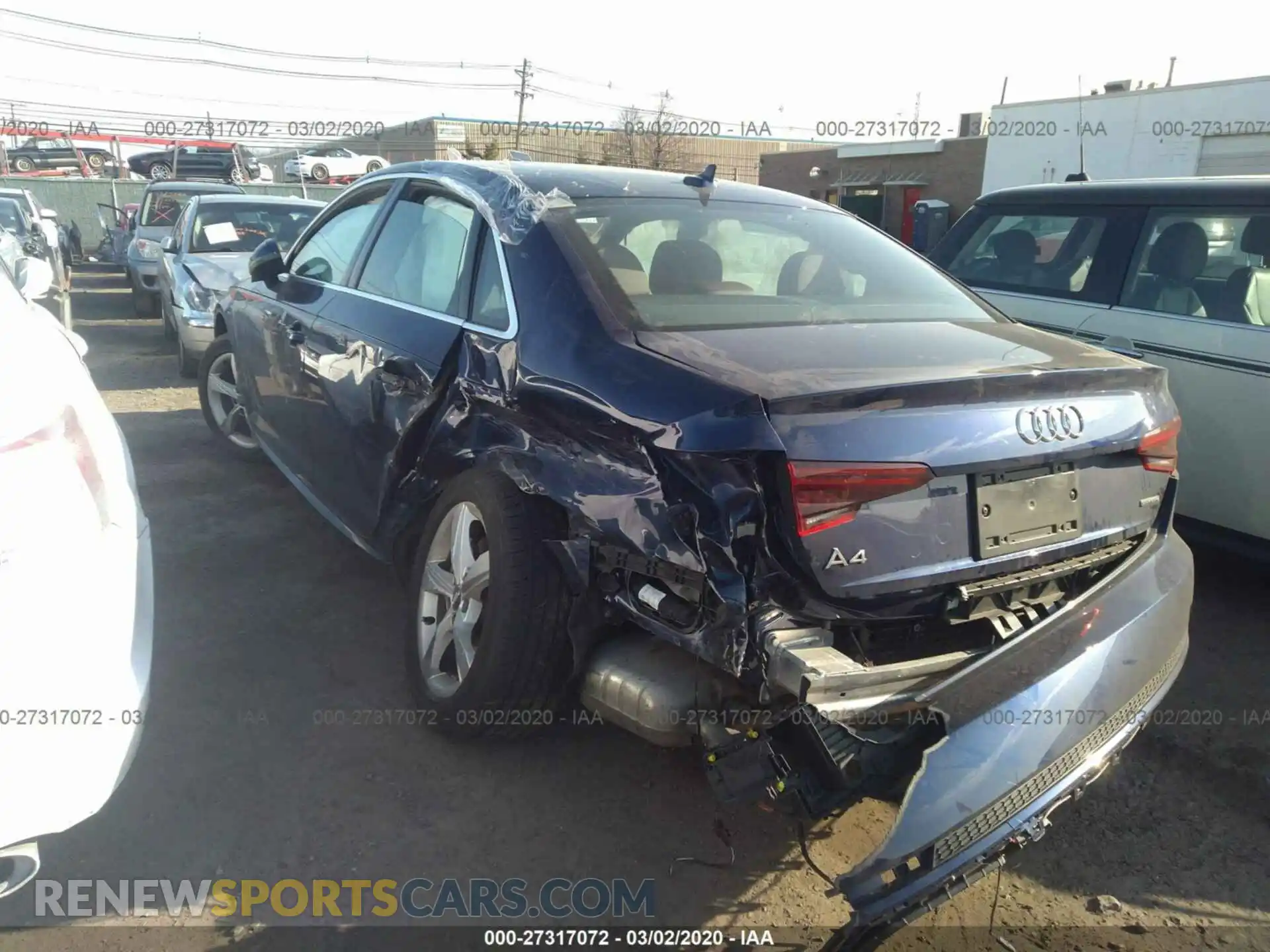 3 Photograph of a damaged car WAUDNAF48KA108363 AUDI A4 2019