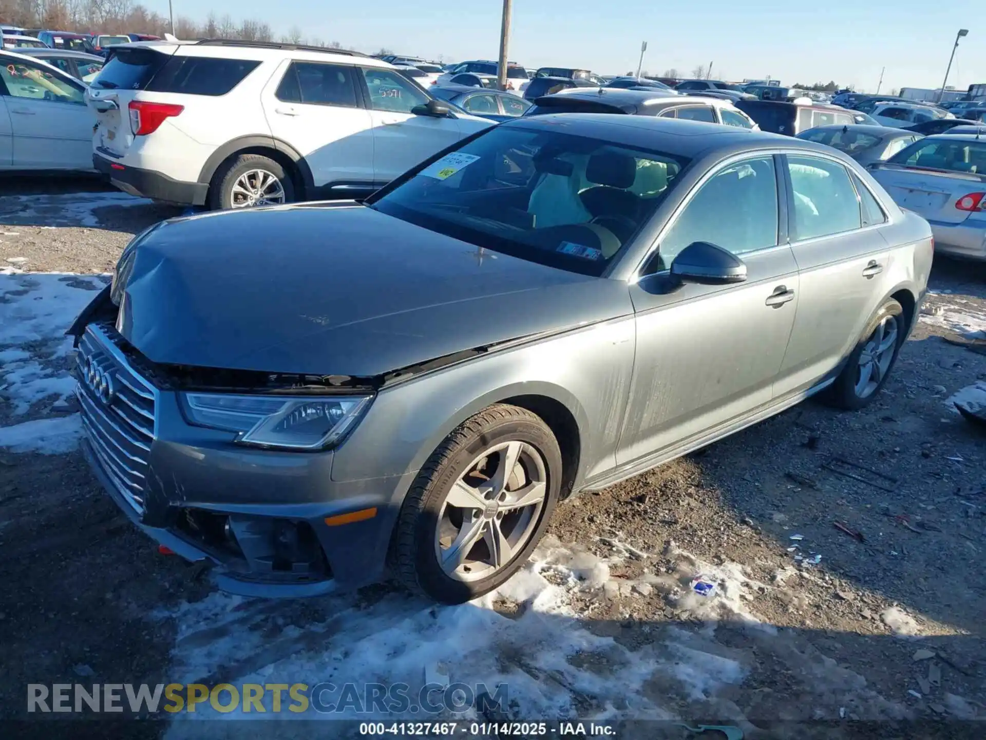2 Photograph of a damaged car WAUDNAF48KN018378 AUDI A4 2019