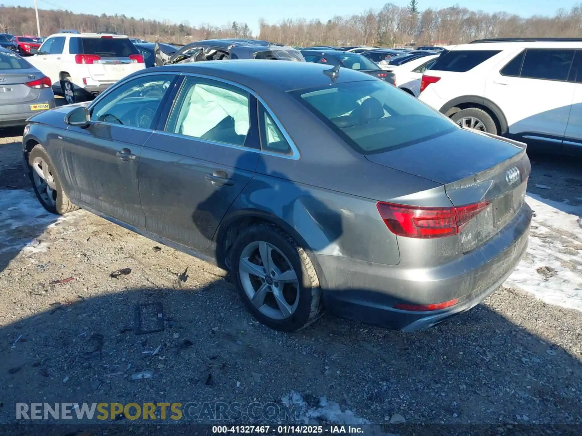 3 Photograph of a damaged car WAUDNAF48KN018378 AUDI A4 2019