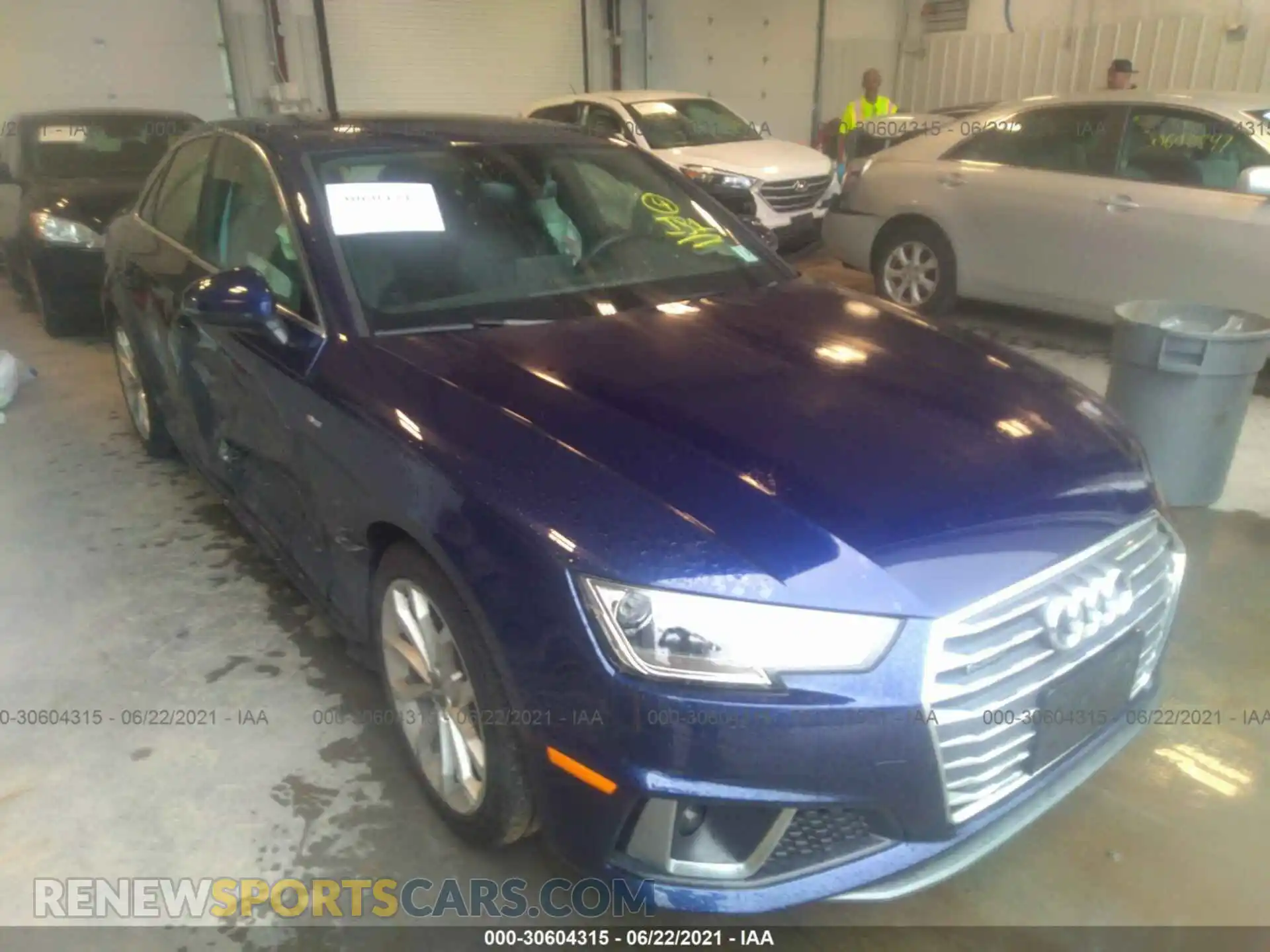1 Photograph of a damaged car WAUDNAF49KN005851 AUDI A4 2019