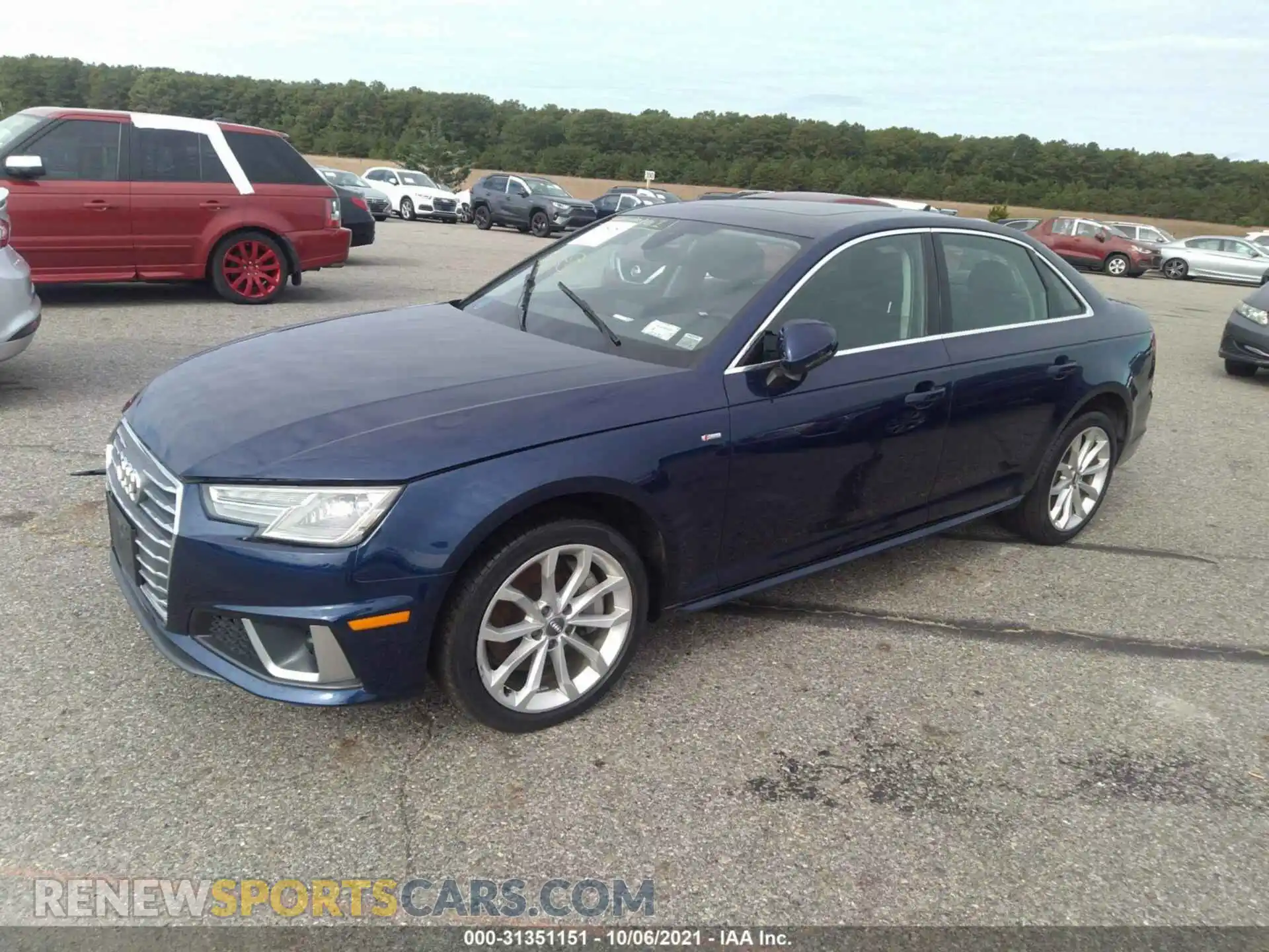 2 Photograph of a damaged car WAUDNAF49KN014422 AUDI A4 2019