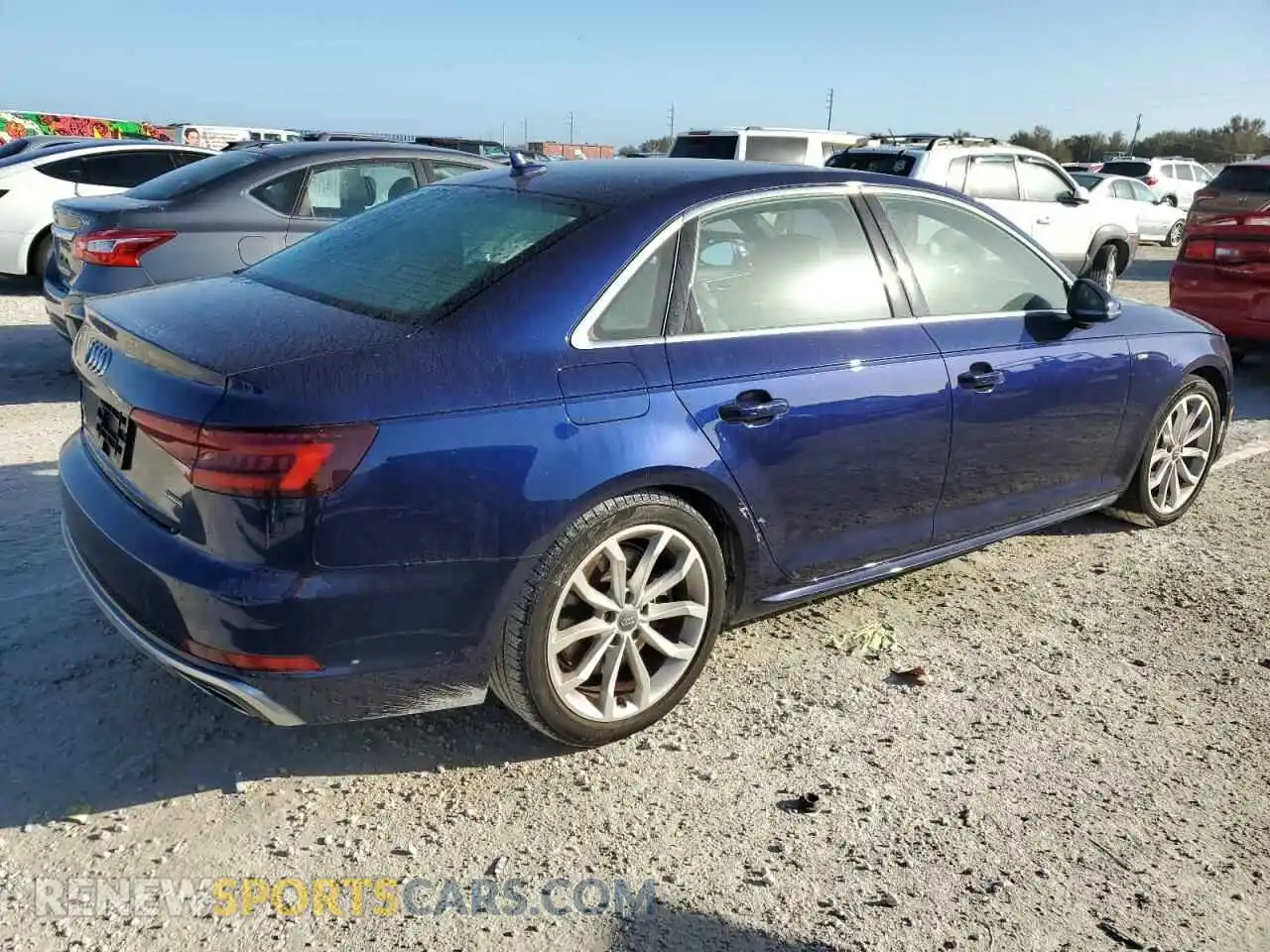 3 fotografías del automóvil dañado WAUDNAF4XKA004649 AUDI A4 2019