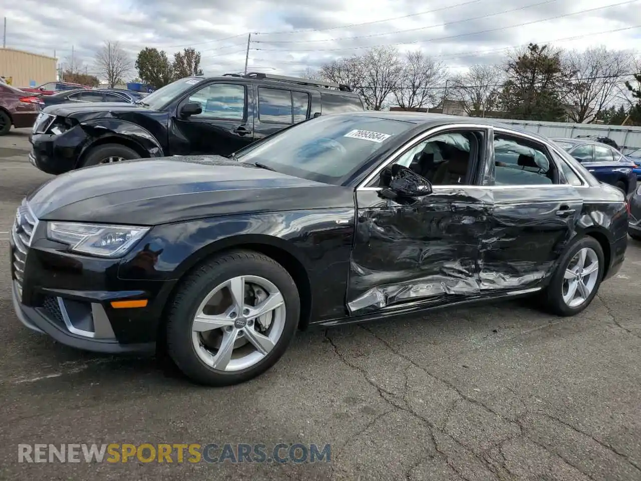 1 Photograph of a damaged car WAUDNAF4XKA012315 AUDI A4 2019