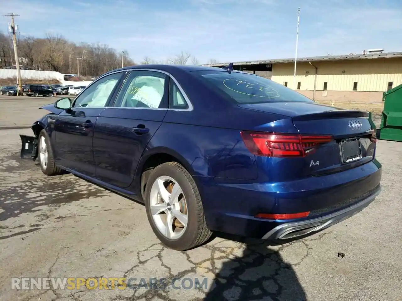 3 Photograph of a damaged car WAUDNAF4XKA013531 AUDI A4 2019