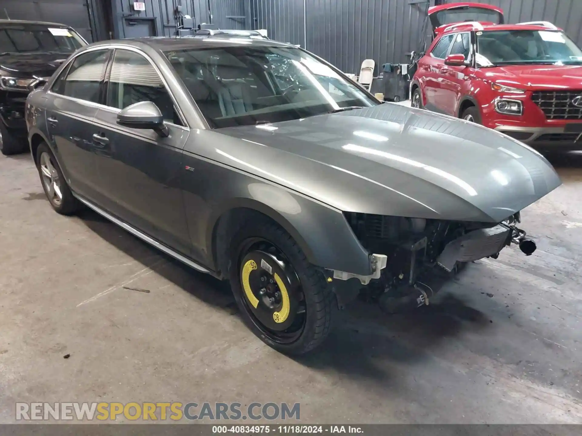 1 Photograph of a damaged car WAUDNAF4XKA022195 AUDI A4 2019