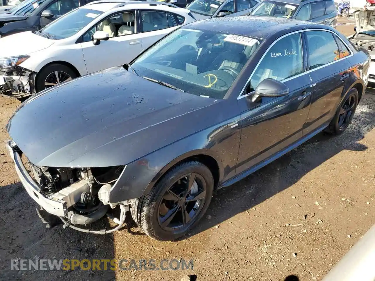 1 Photograph of a damaged car WAUDNAF4XKA030622 AUDI A4 2019