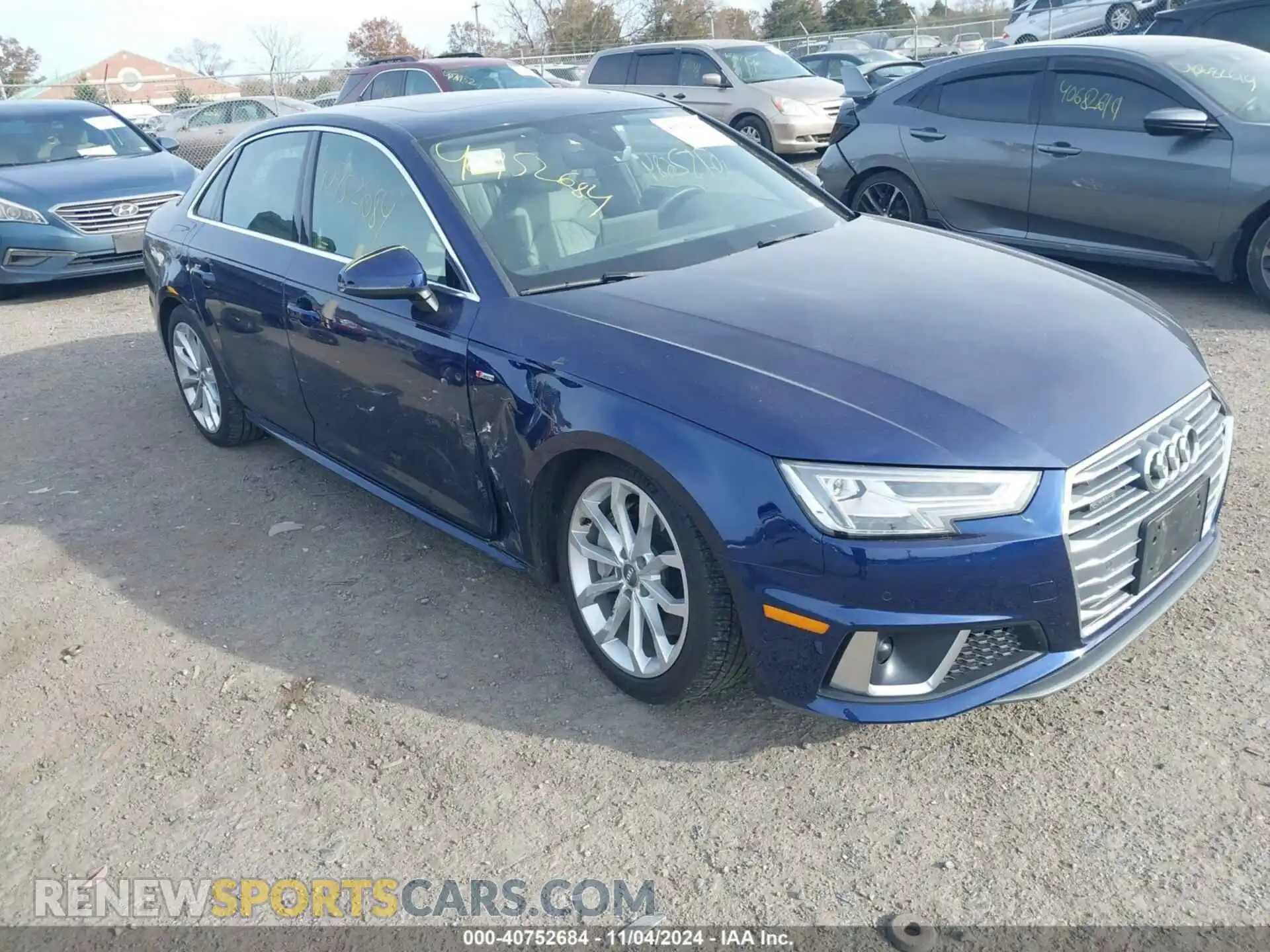 1 Photograph of a damaged car WAUENAF40KA066775 AUDI A4 2019