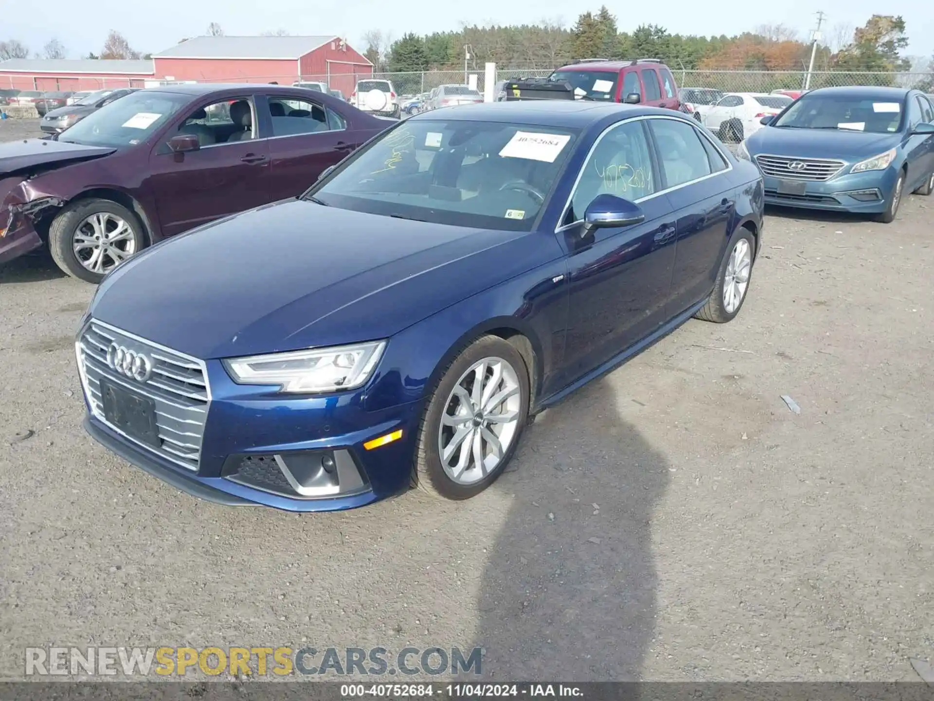 2 Photograph of a damaged car WAUENAF40KA066775 AUDI A4 2019