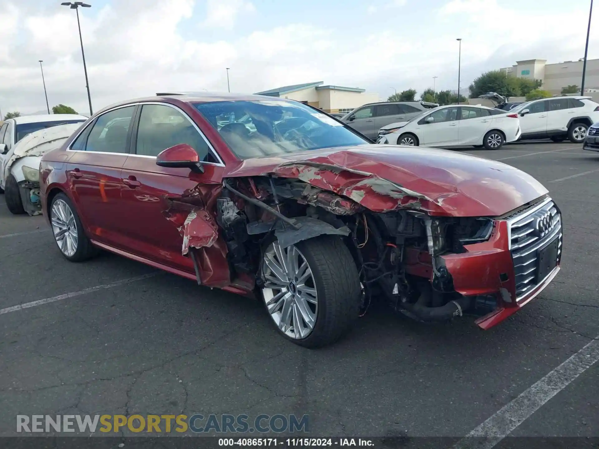 1 fotografías del automóvil dañado WAUENAF40KA067487 AUDI A4 2019