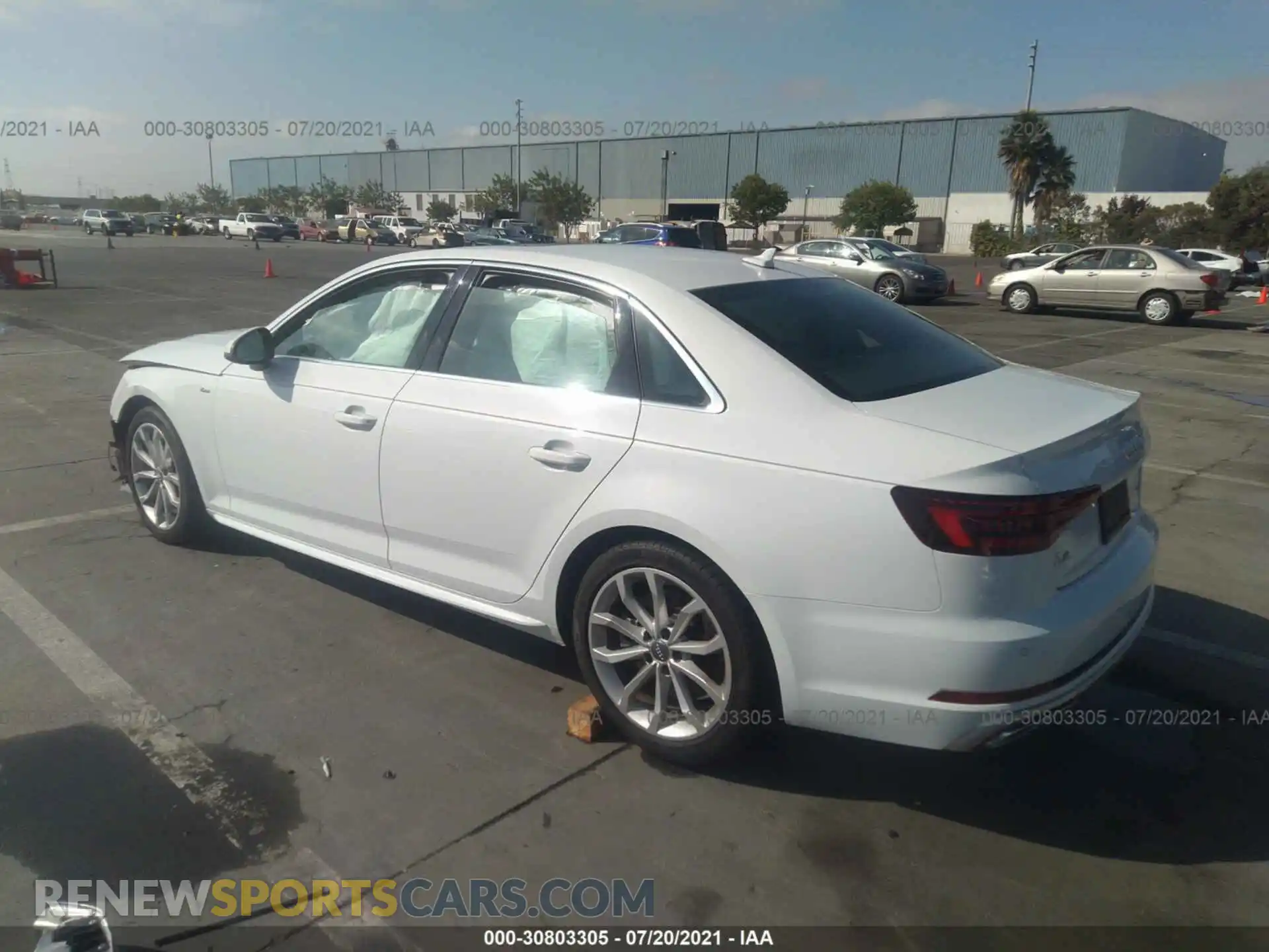 3 Photograph of a damaged car WAUENAF40KN007606 AUDI A4 2019