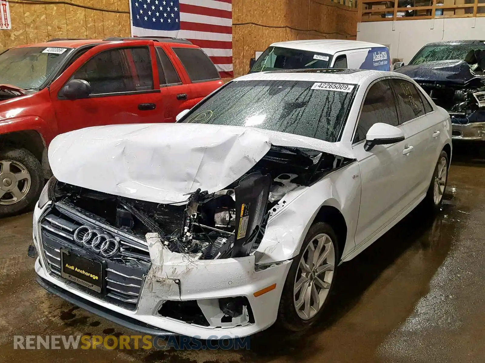 2 Photograph of a damaged car WAUENAF41KA042386 AUDI A4 2019