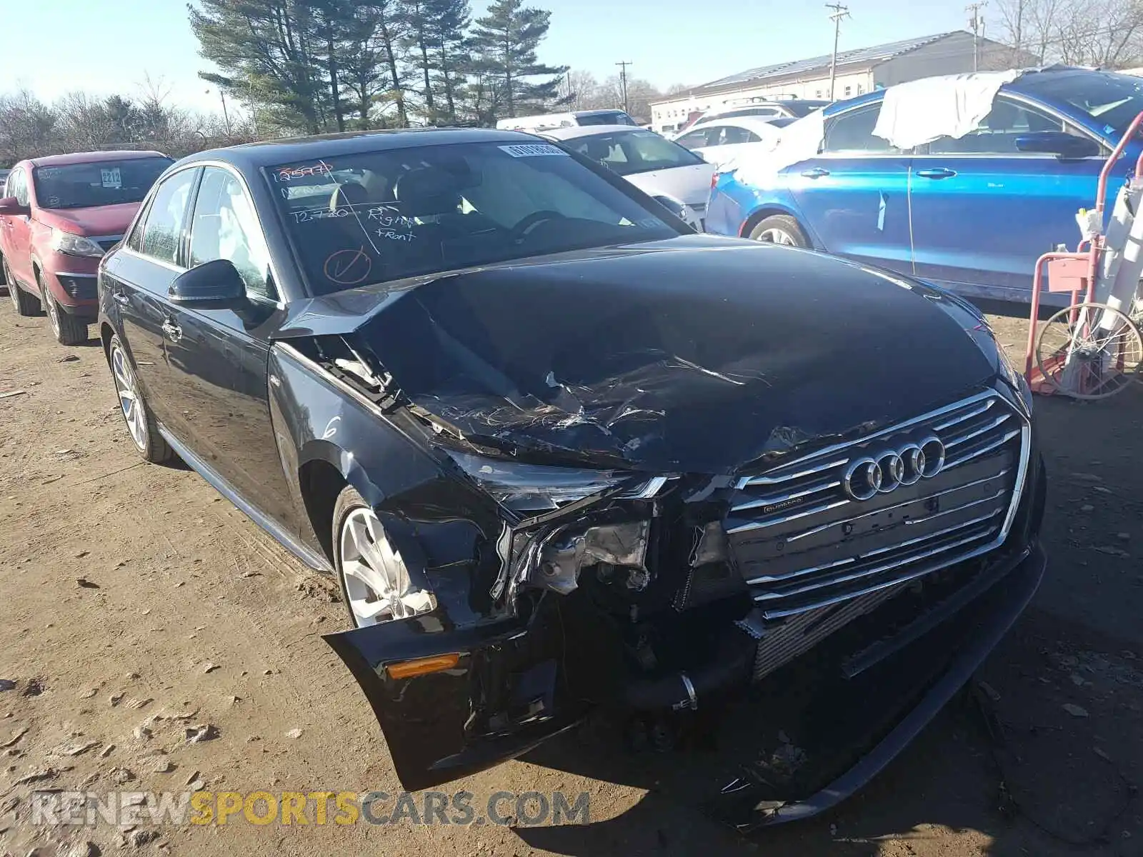 1 Photograph of a damaged car WAUENAF41KN002446 AUDI A4 2019