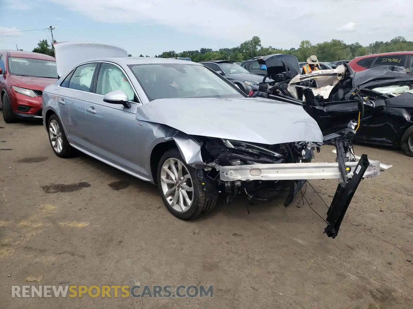 1 Photograph of a damaged car WAUENAF41KN016430 AUDI A4 2019