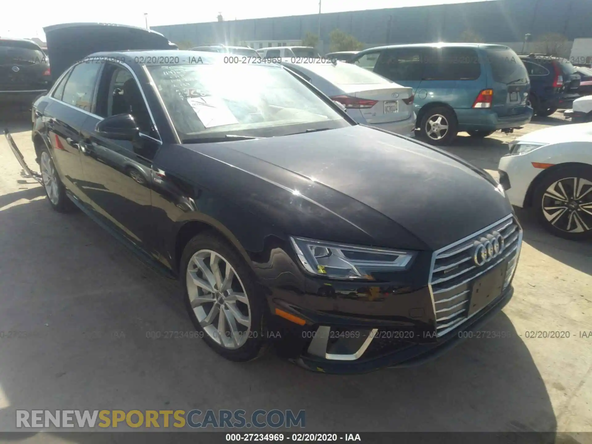 1 Photograph of a damaged car WAUENAF41KN017058 AUDI A4 2019