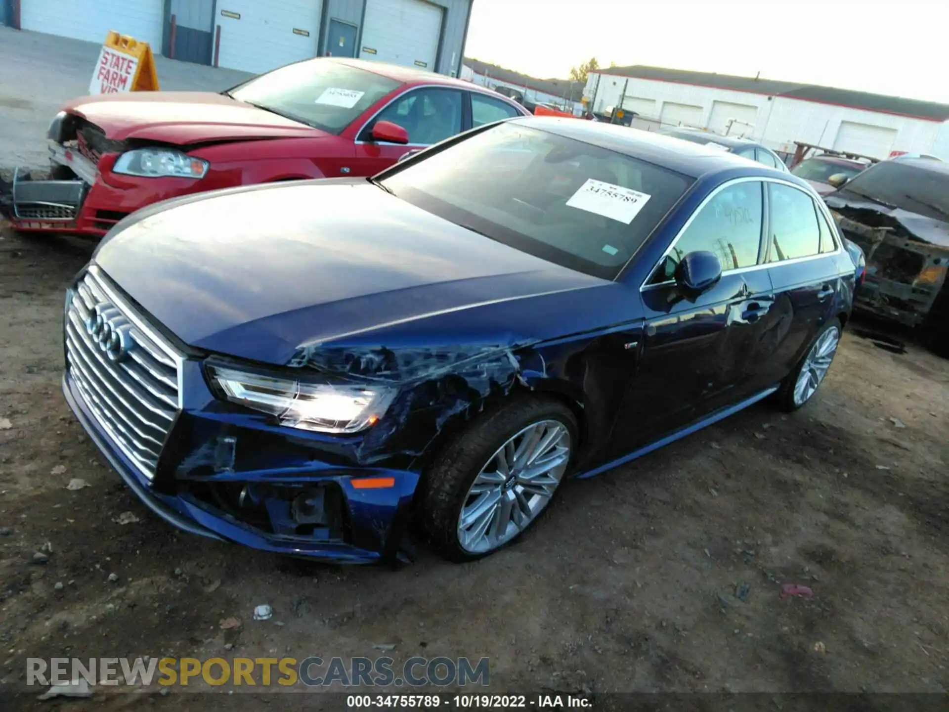 2 Photograph of a damaged car WAUENAF42KA007629 AUDI A4 2019