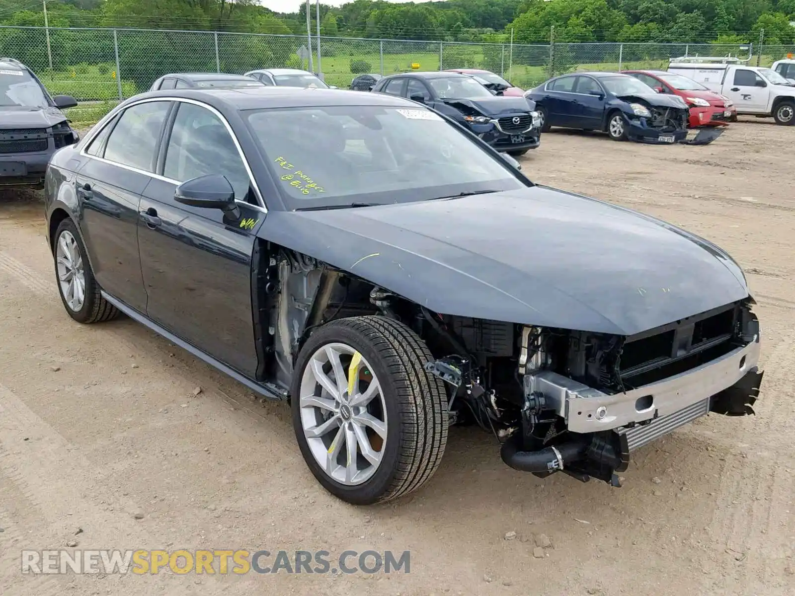 1 Photograph of a damaged car WAUENAF43KA002584 AUDI A4 2019