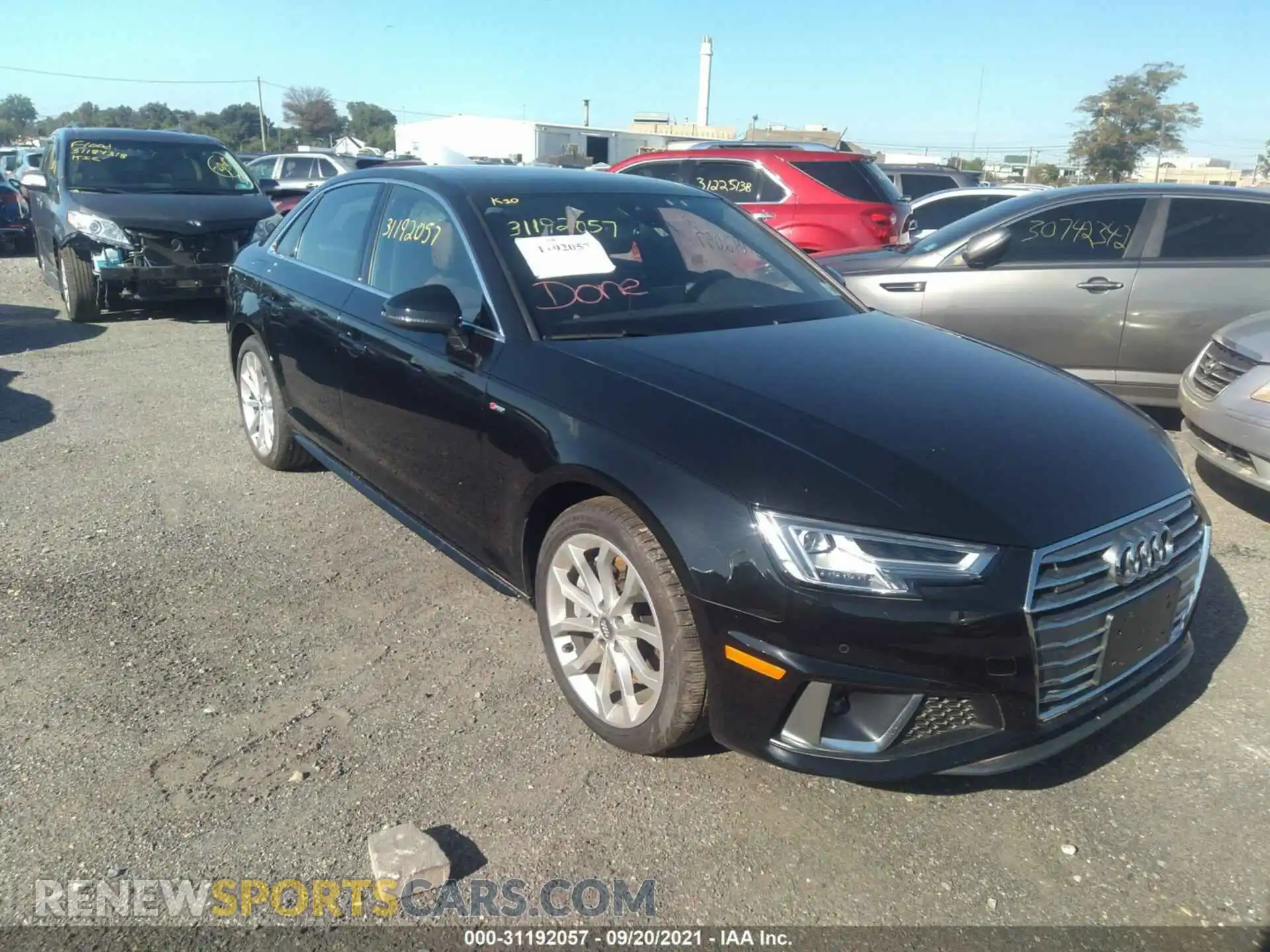 1 Photograph of a damaged car WAUENAF43KN018843 AUDI A4 2019
