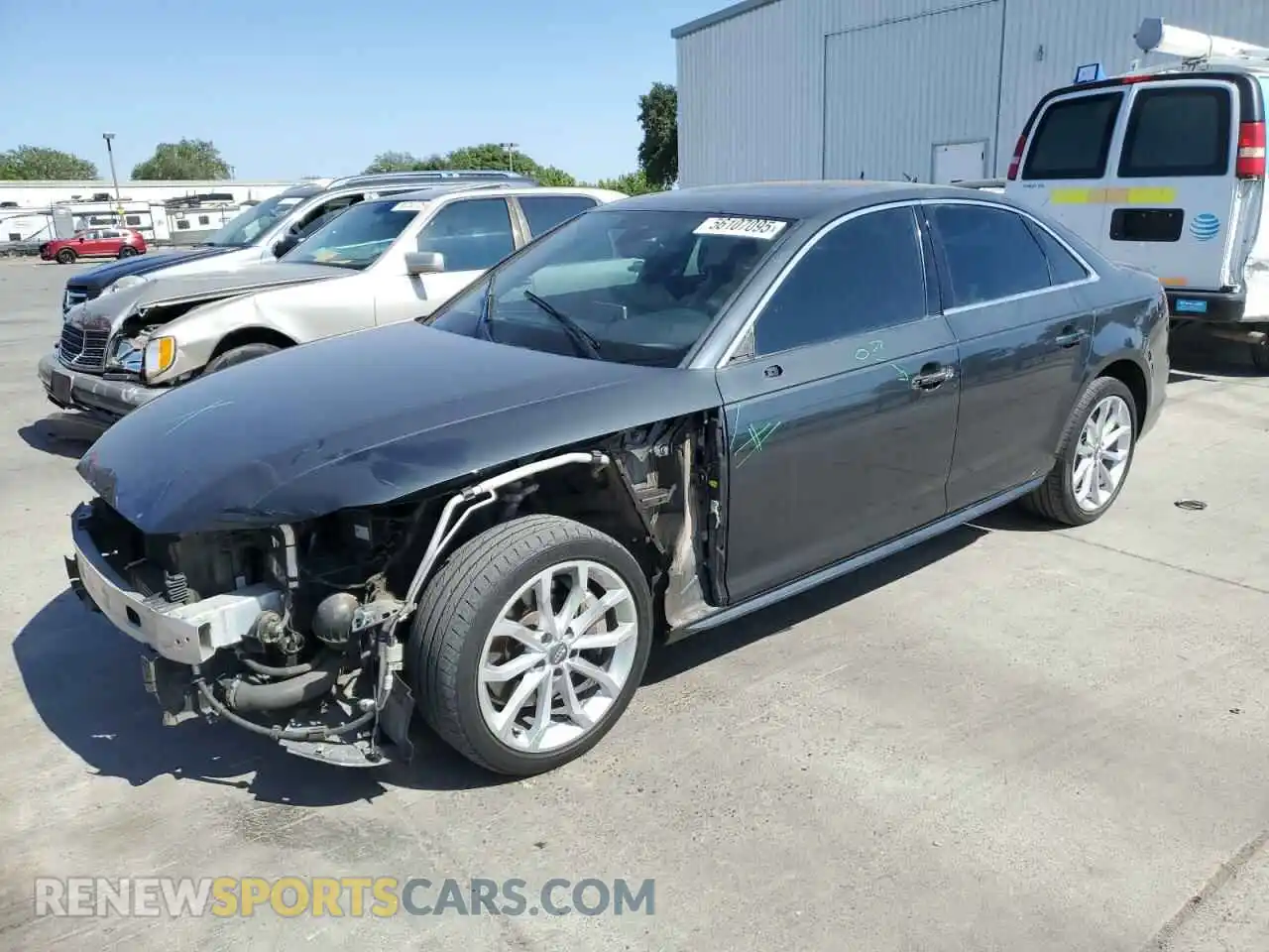 1 Photograph of a damaged car WAUENAF45KA021296 AUDI A4 2019