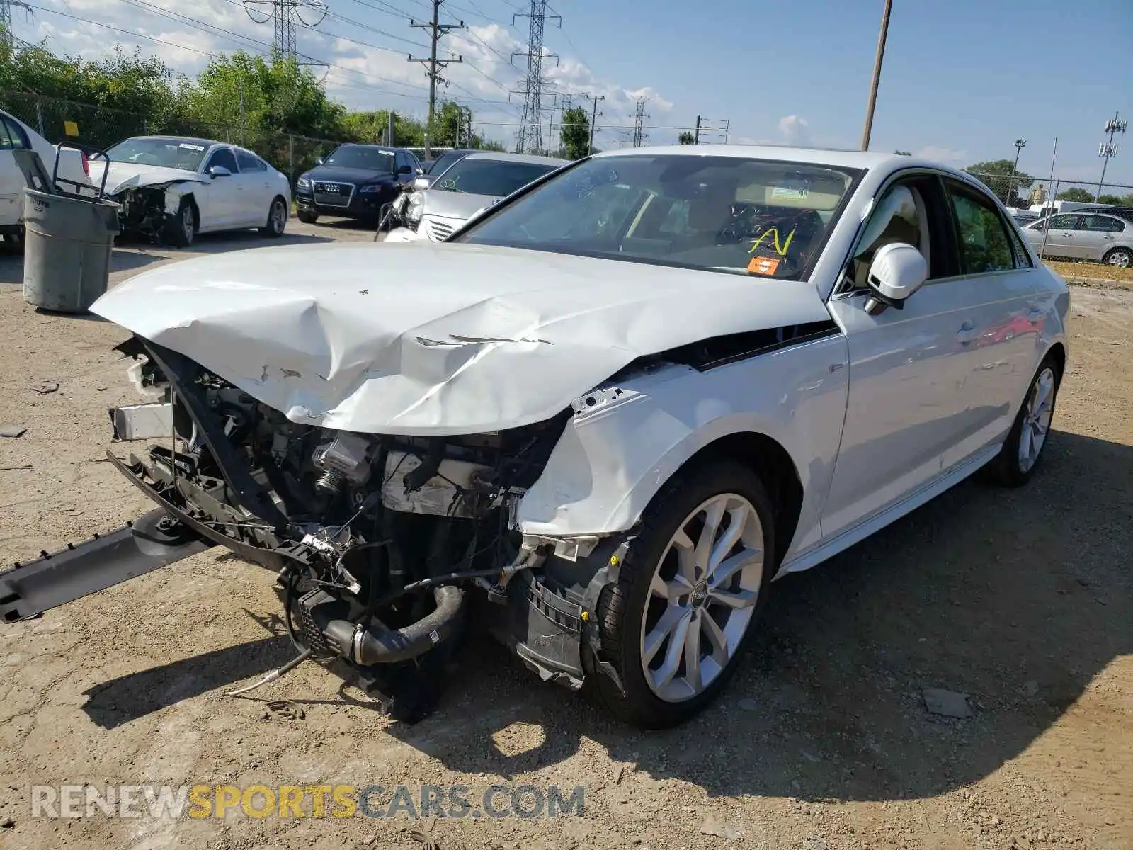 2 Photograph of a damaged car WAUENAF45KA108891 AUDI A4 2019
