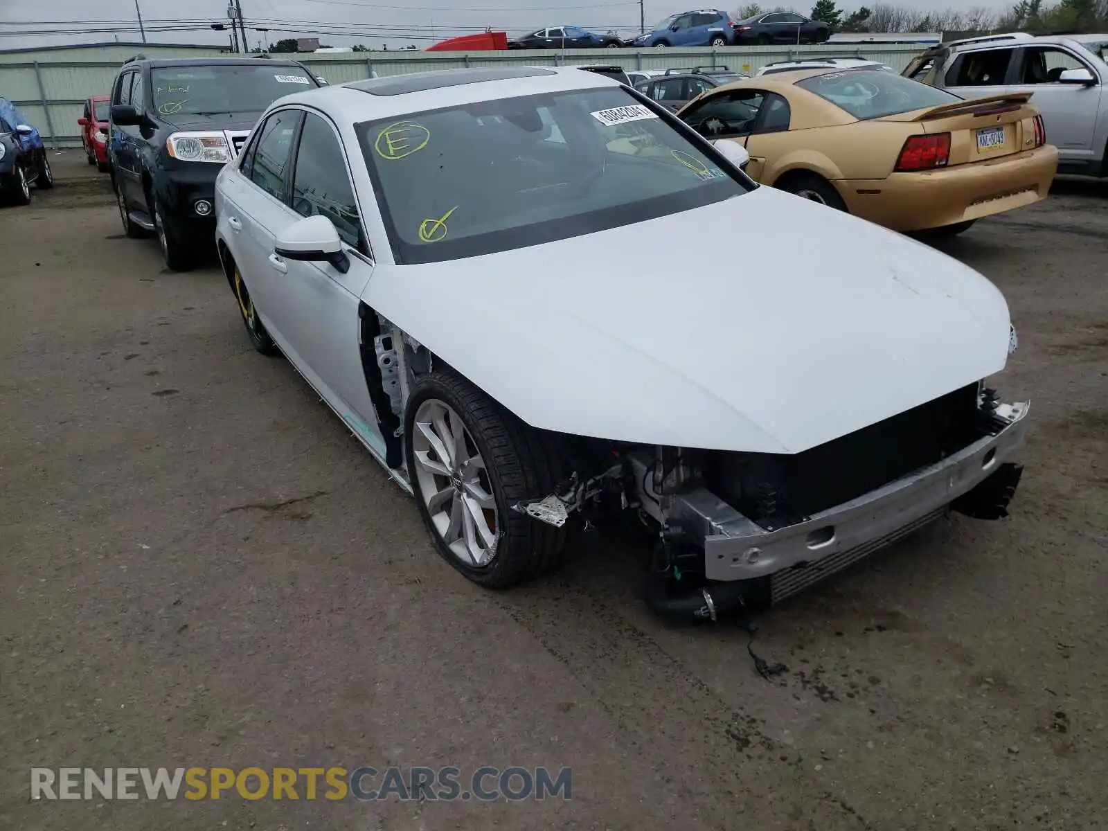 1 Photograph of a damaged car WAUENAF46KA119575 AUDI A4 2019