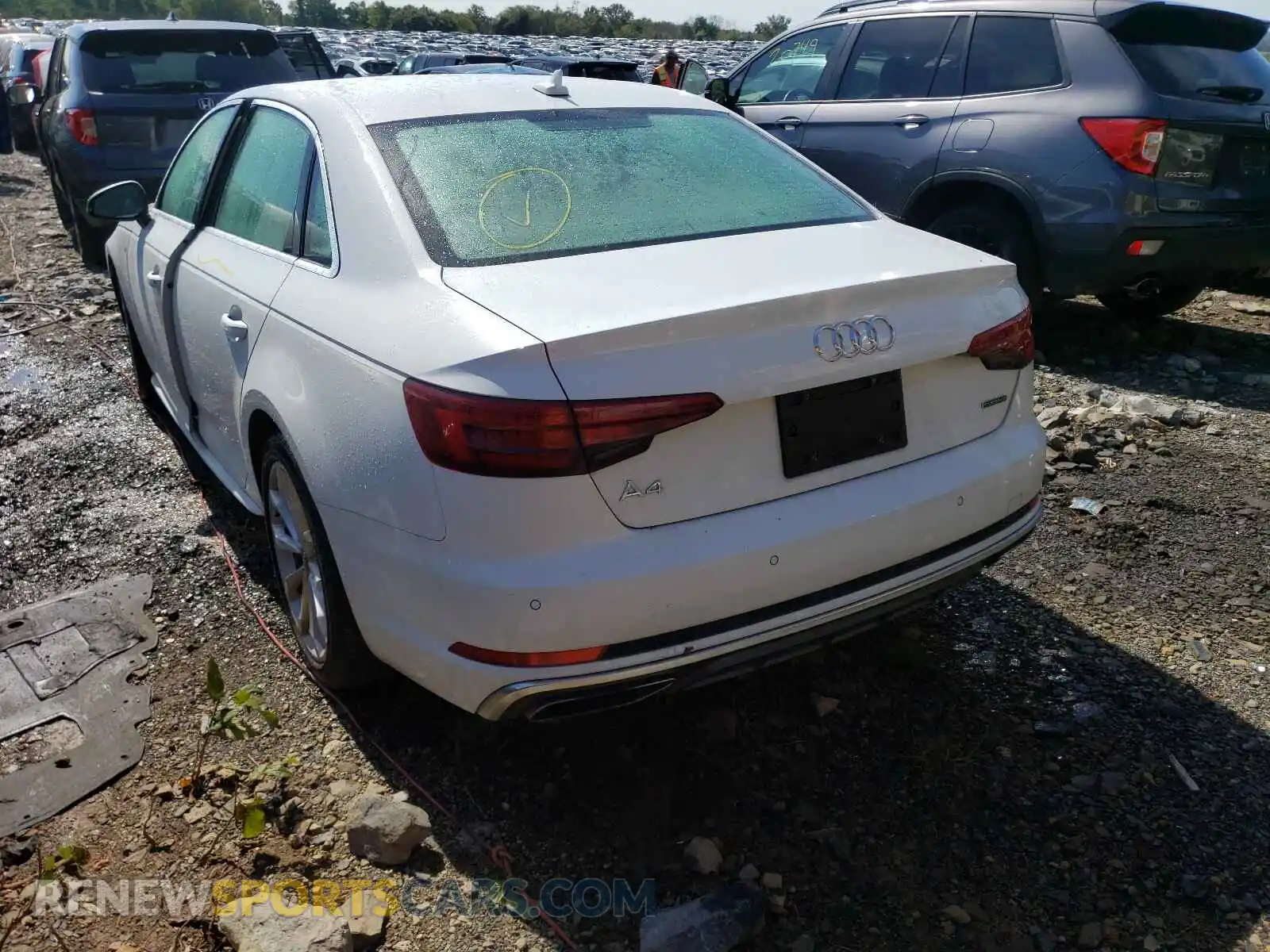 3 Photograph of a damaged car WAUENAF46KN015709 AUDI A4 2019