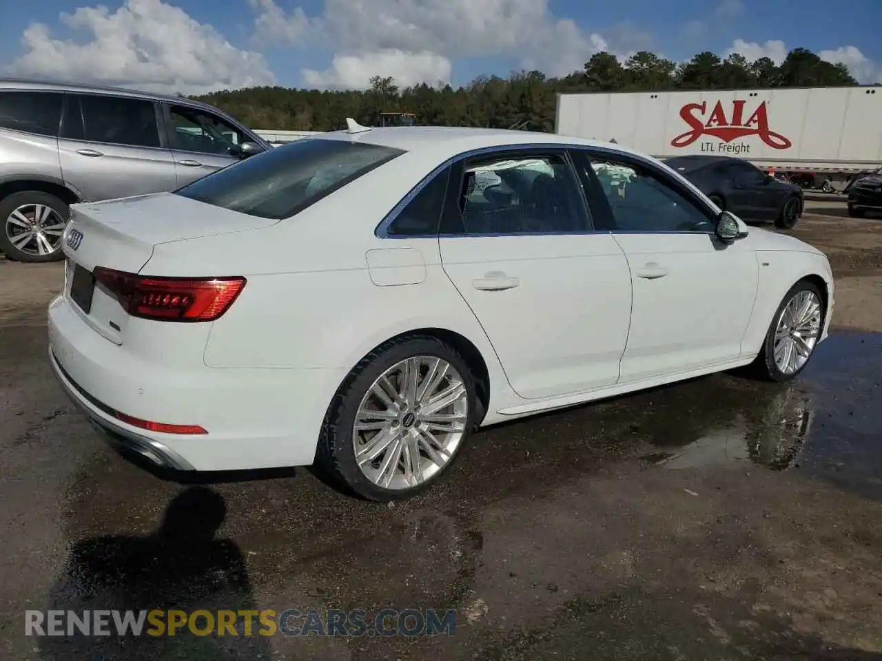 3 fotografías del automóvil dañado WAUENAF47KA007531 AUDI A4 2019