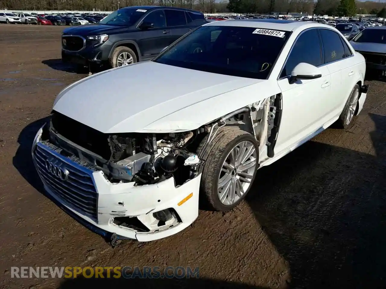 2 Photograph of a damaged car WAUENAF47KA009859 AUDI A4 2019