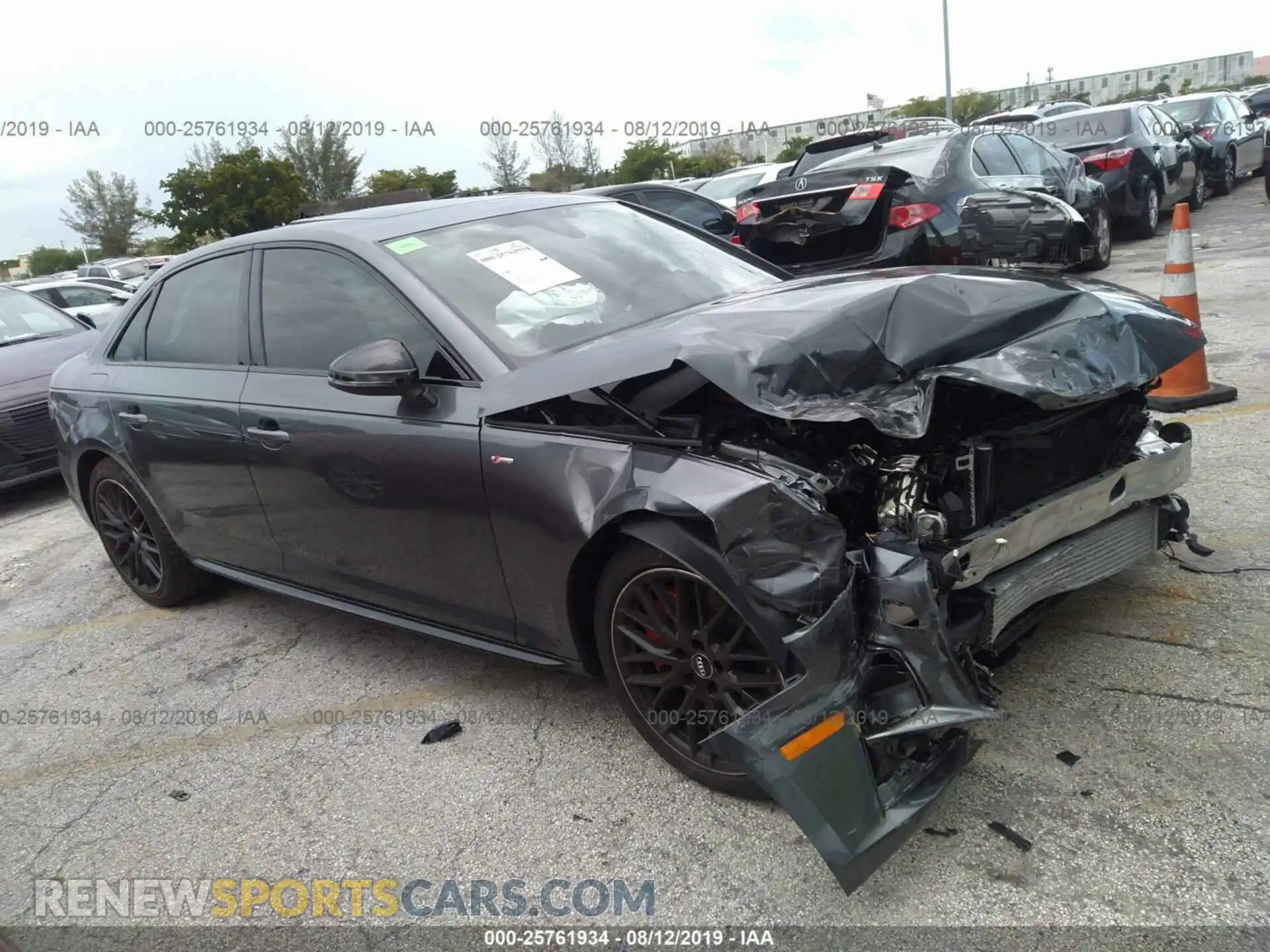 1 Photograph of a damaged car WAUENAF47KN003116 AUDI A4 2019