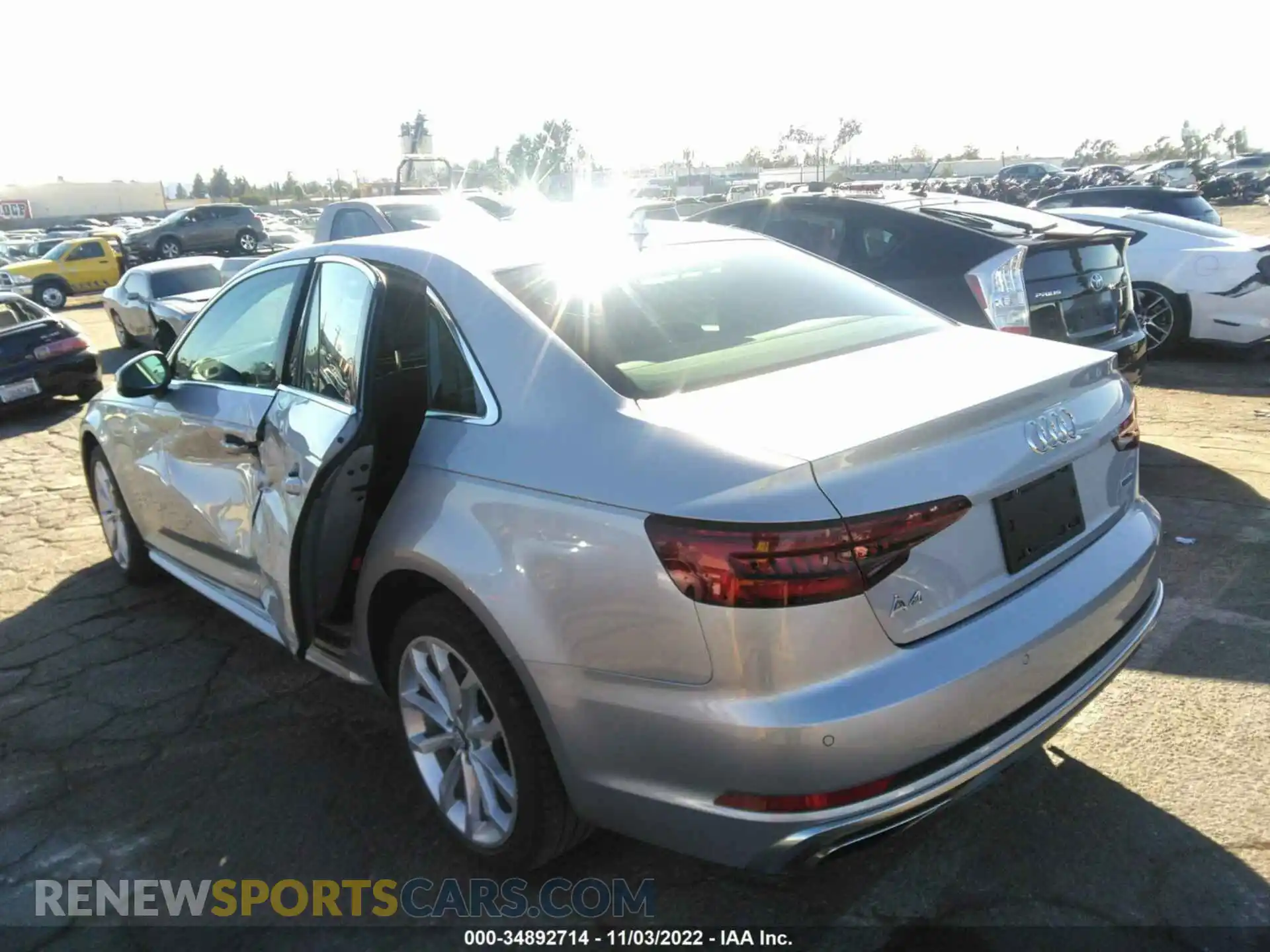 3 Photograph of a damaged car WAUENAF47KN015072 AUDI A4 2019