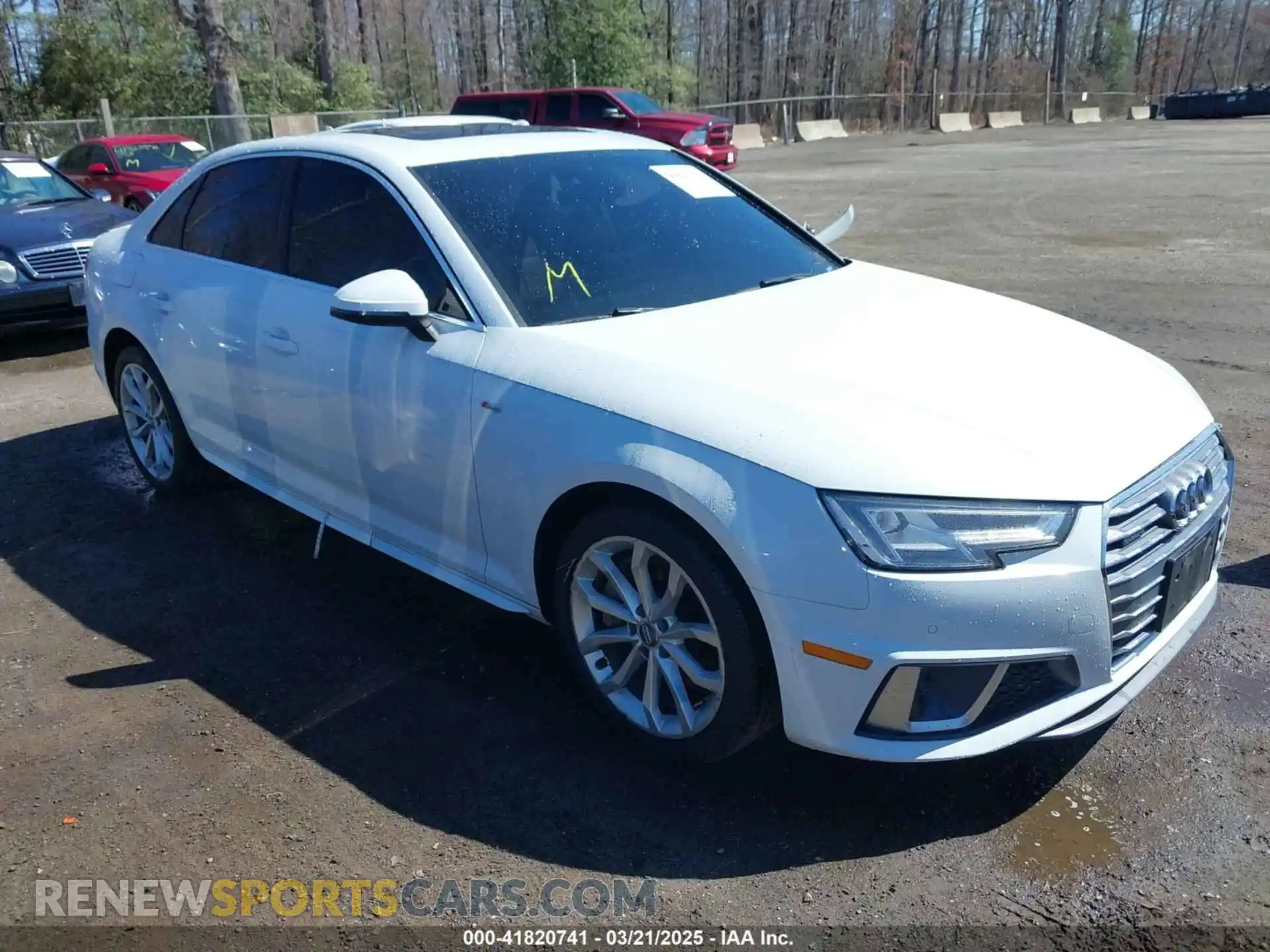 1 Photograph of a damaged car WAUENAF48KA020546 AUDI A4 2019
