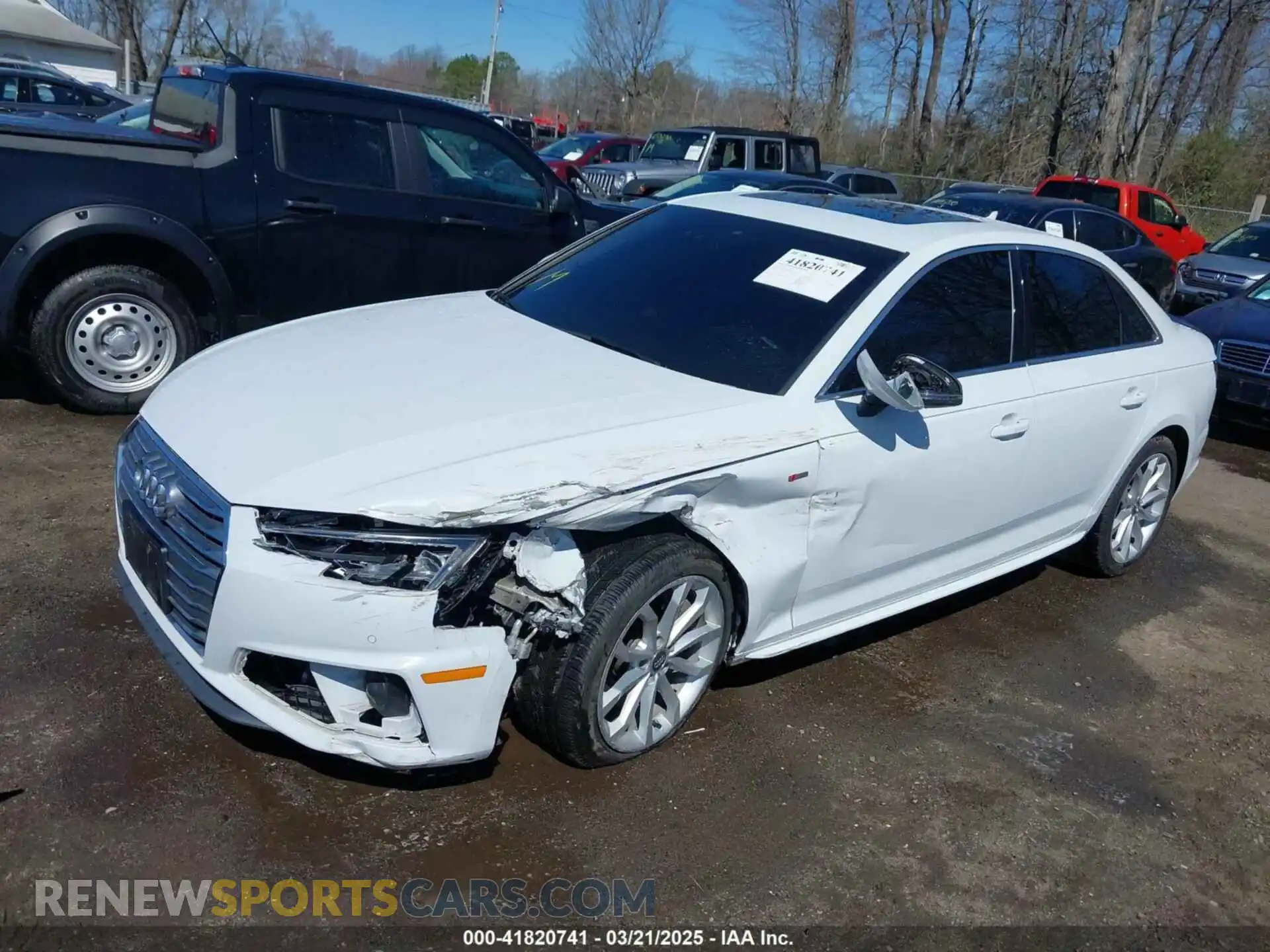 2 Photograph of a damaged car WAUENAF48KA020546 AUDI A4 2019