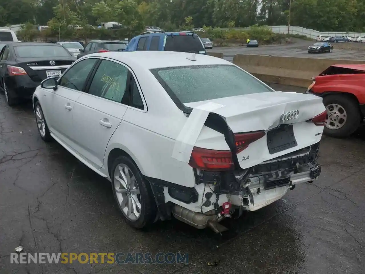 3 Photograph of a damaged car WAUENAF48KA039761 AUDI A4 2019