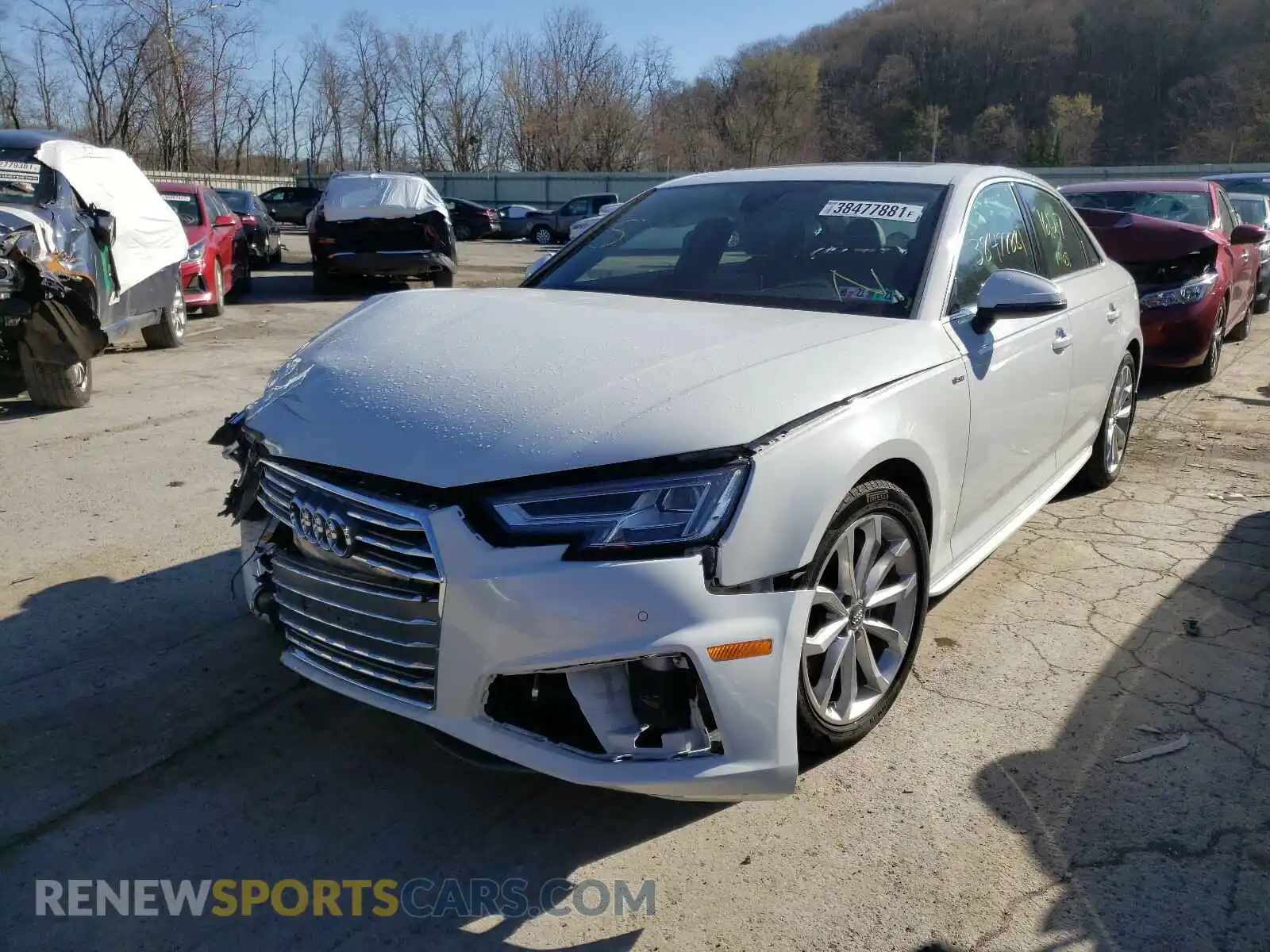 2 Photograph of a damaged car WAUENAF48KA114104 AUDI A4 2019