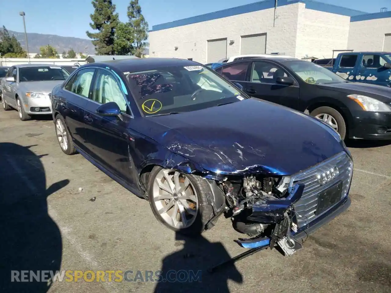 1 Photograph of a damaged car WAUENAF48KN001245 AUDI A4 2019