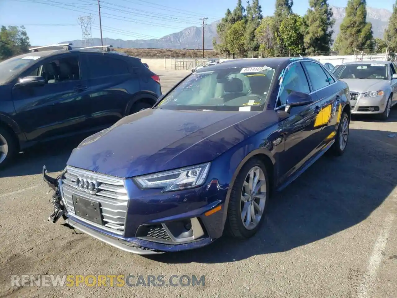 2 Photograph of a damaged car WAUENAF48KN001245 AUDI A4 2019