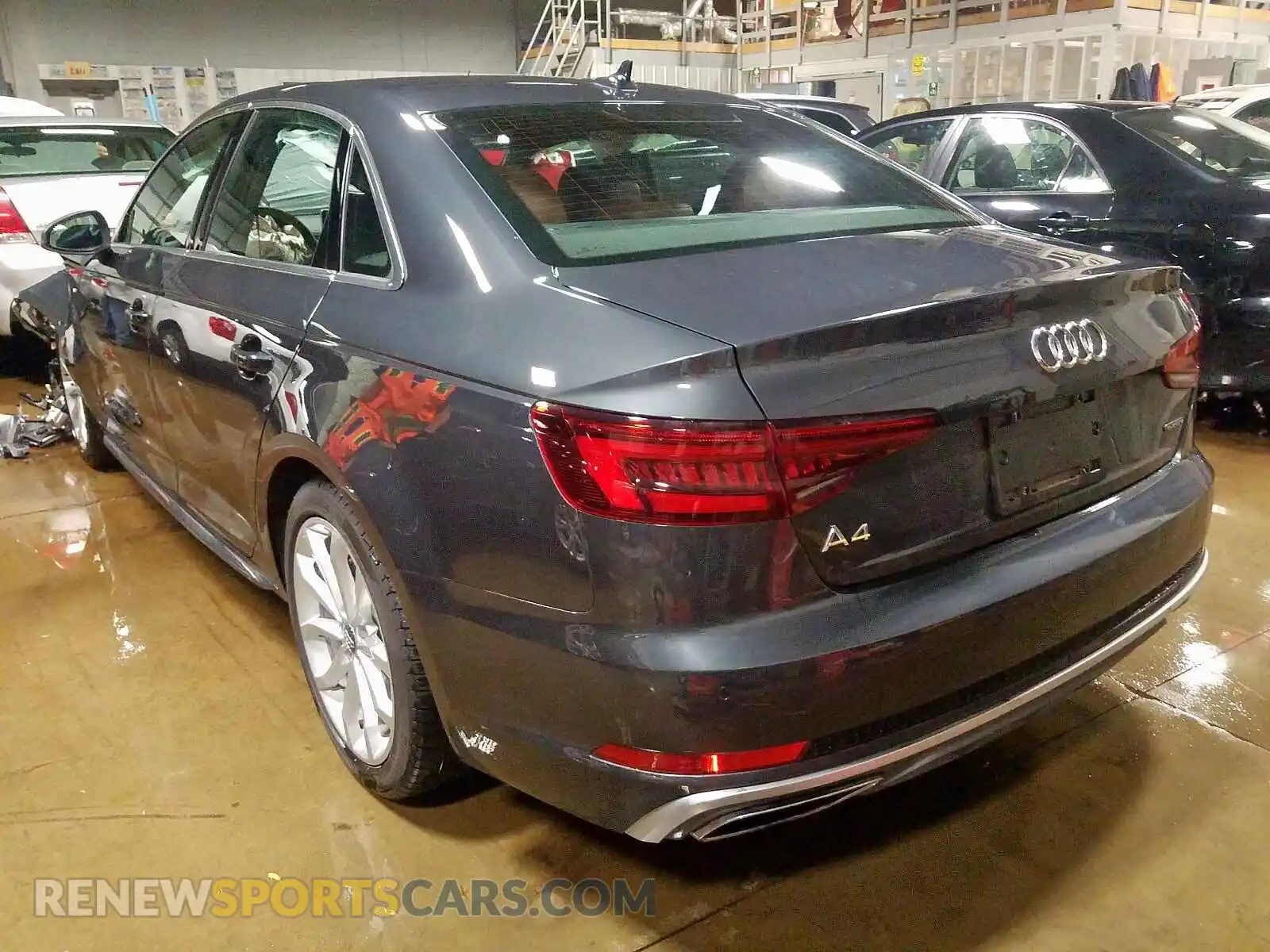 3 fotografías del automóvil dañado WAUENAF48KN004680 AUDI A4 2019