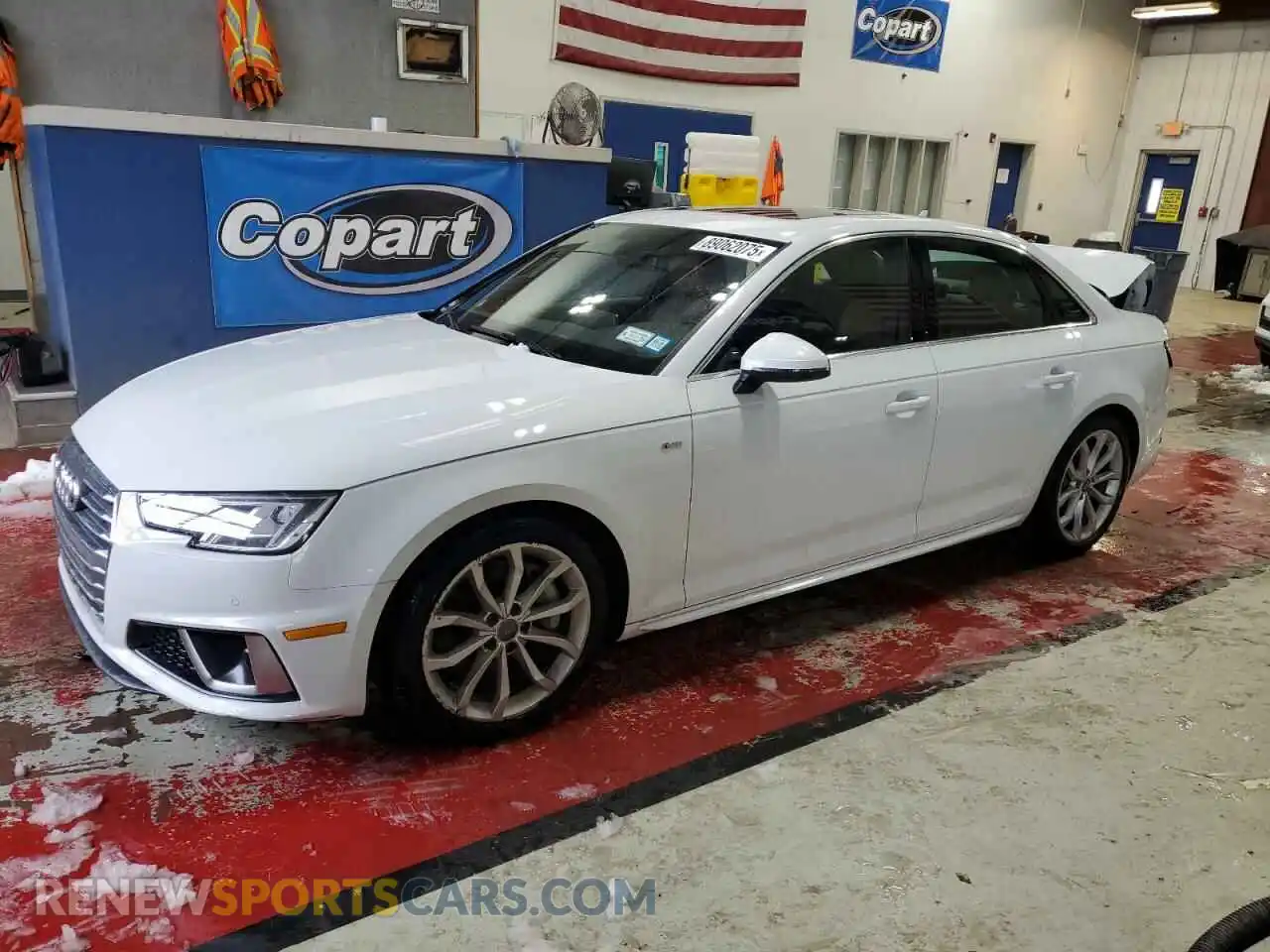 1 Photograph of a damaged car WAUENAF48KN005618 AUDI A4 2019
