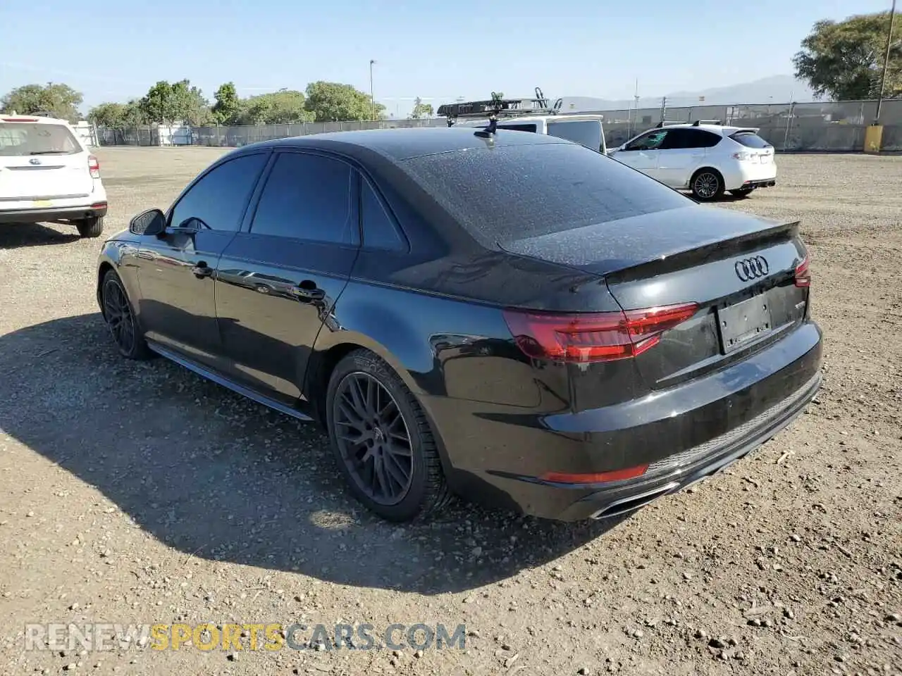 3 Photograph of a damaged car WAUENAF49KA033922 AUDI A4 2019