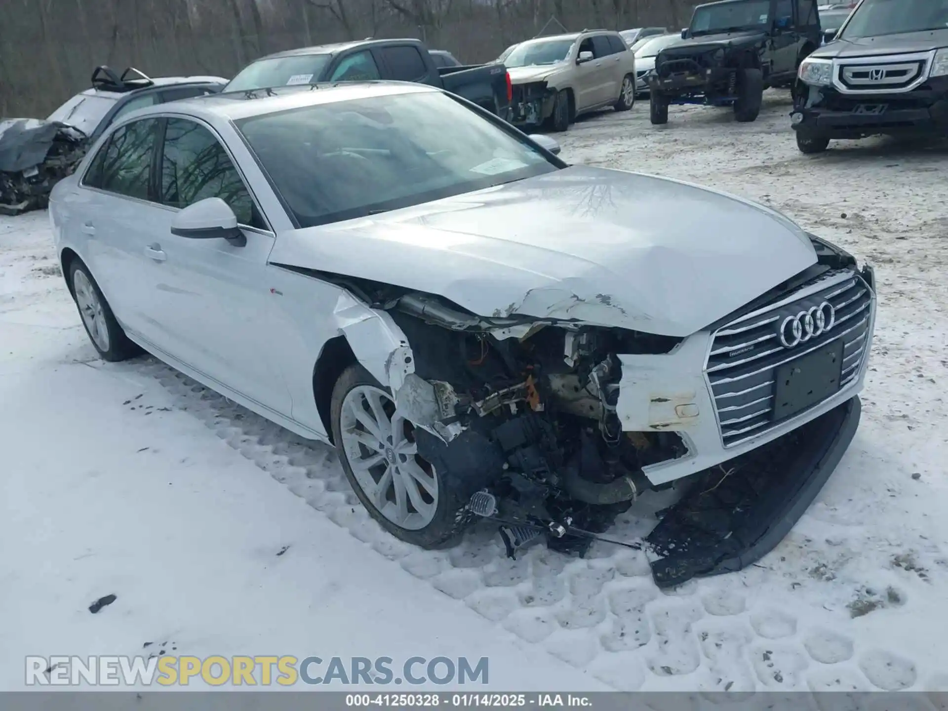 1 Photograph of a damaged car WAUENAF49KN012934 AUDI A4 2019