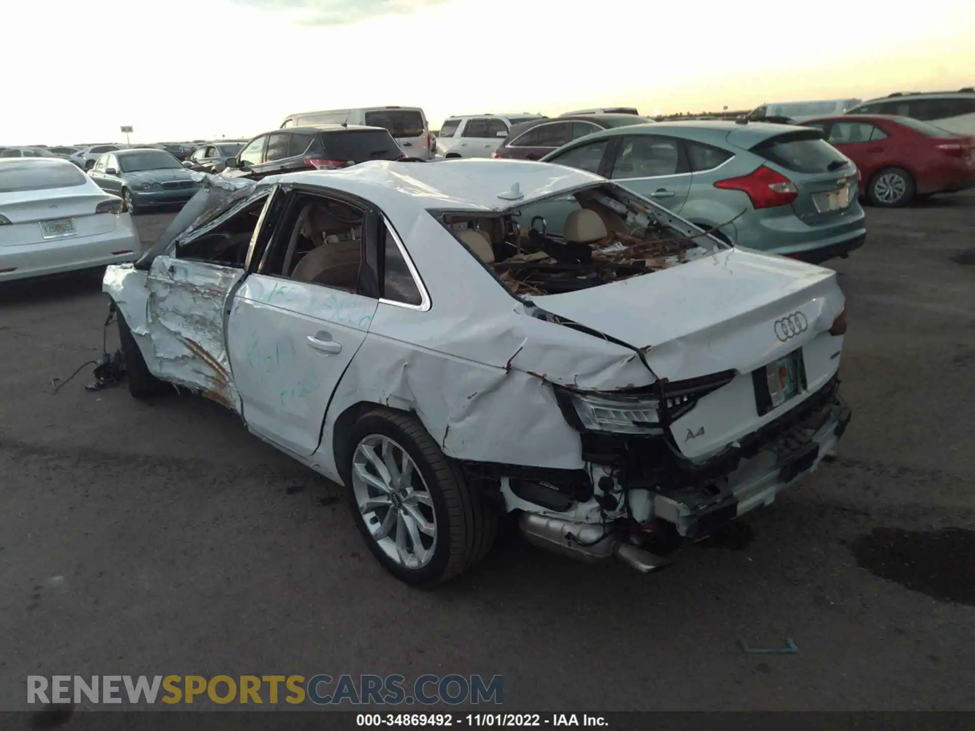 3 Photograph of a damaged car WAUENAF4XKA042905 AUDI A4 2019