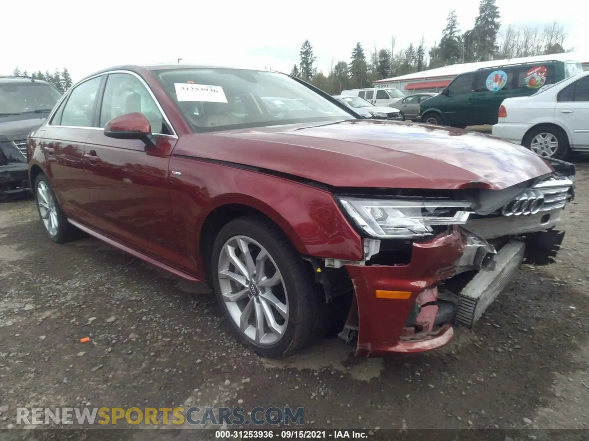 1 Photograph of a damaged car WAUENAF4XKA062779 AUDI A4 2019