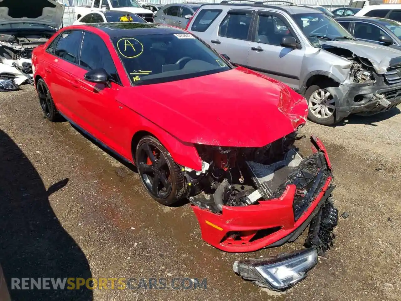 1 Photograph of a damaged car WAUENAF4XKA101547 AUDI A4 2019