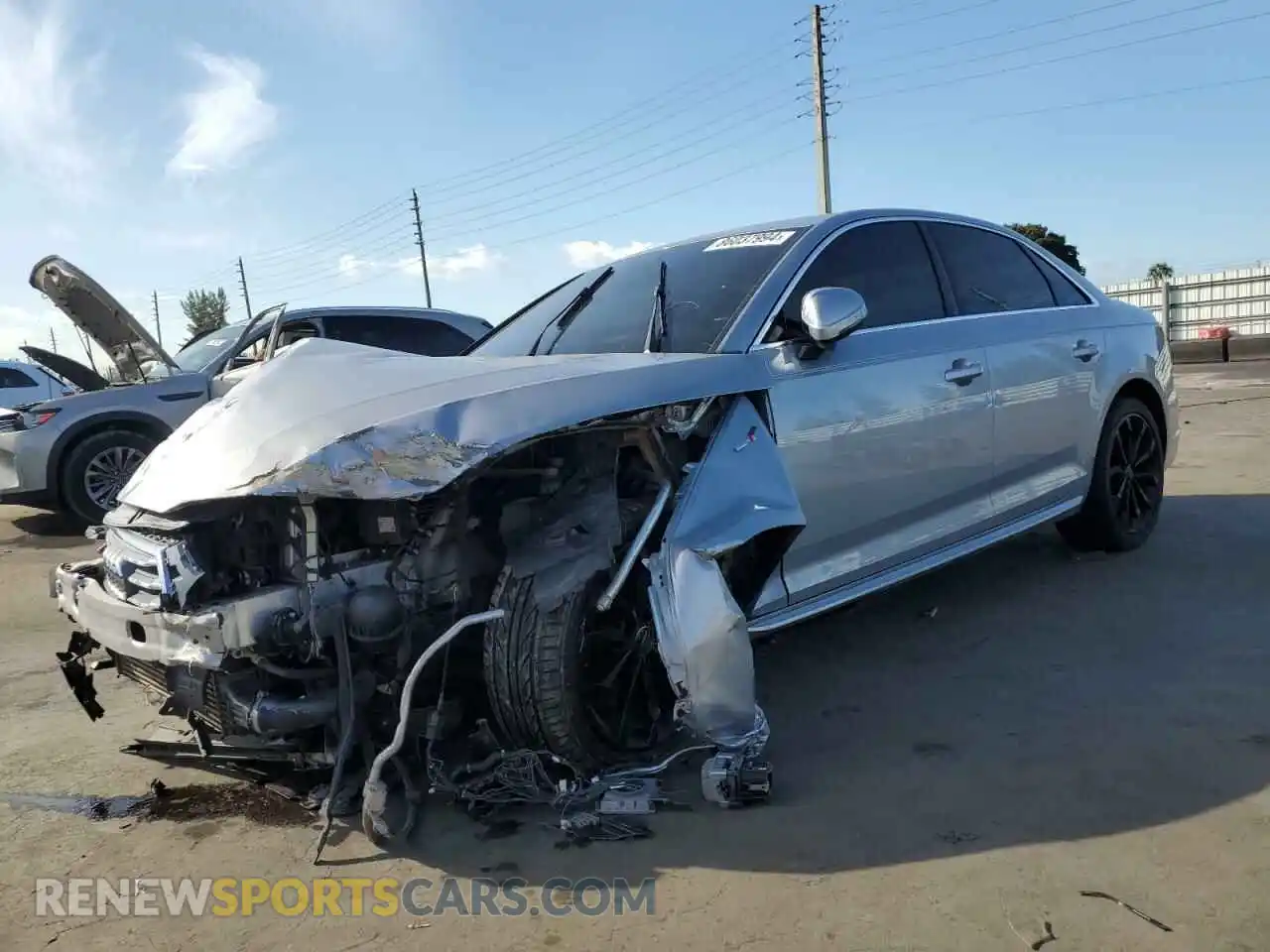 1 Photograph of a damaged car WAUENAF4XKN008181 AUDI A4 2019