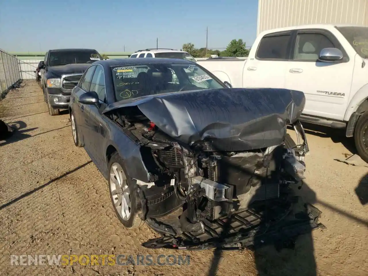 1 Photograph of a damaged car WAUENAF4XKN009878 AUDI A4 2019