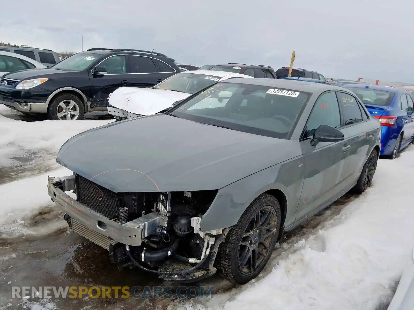 2 Photograph of a damaged car WAUFNAF40KA076517 AUDI A4 2019