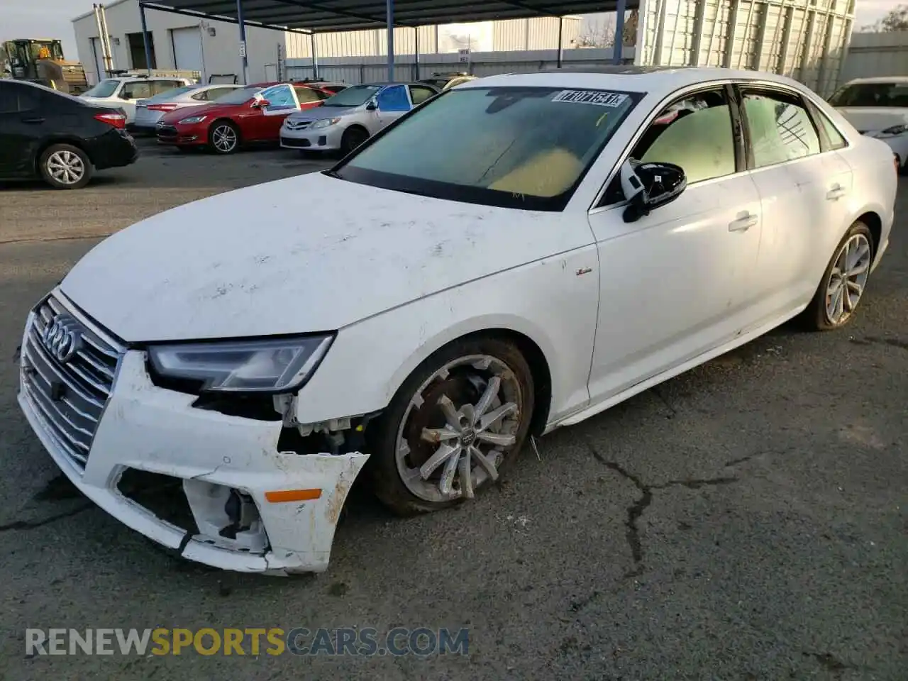 2 Photograph of a damaged car WAUFNAF49KA032600 AUDI A4 2019
