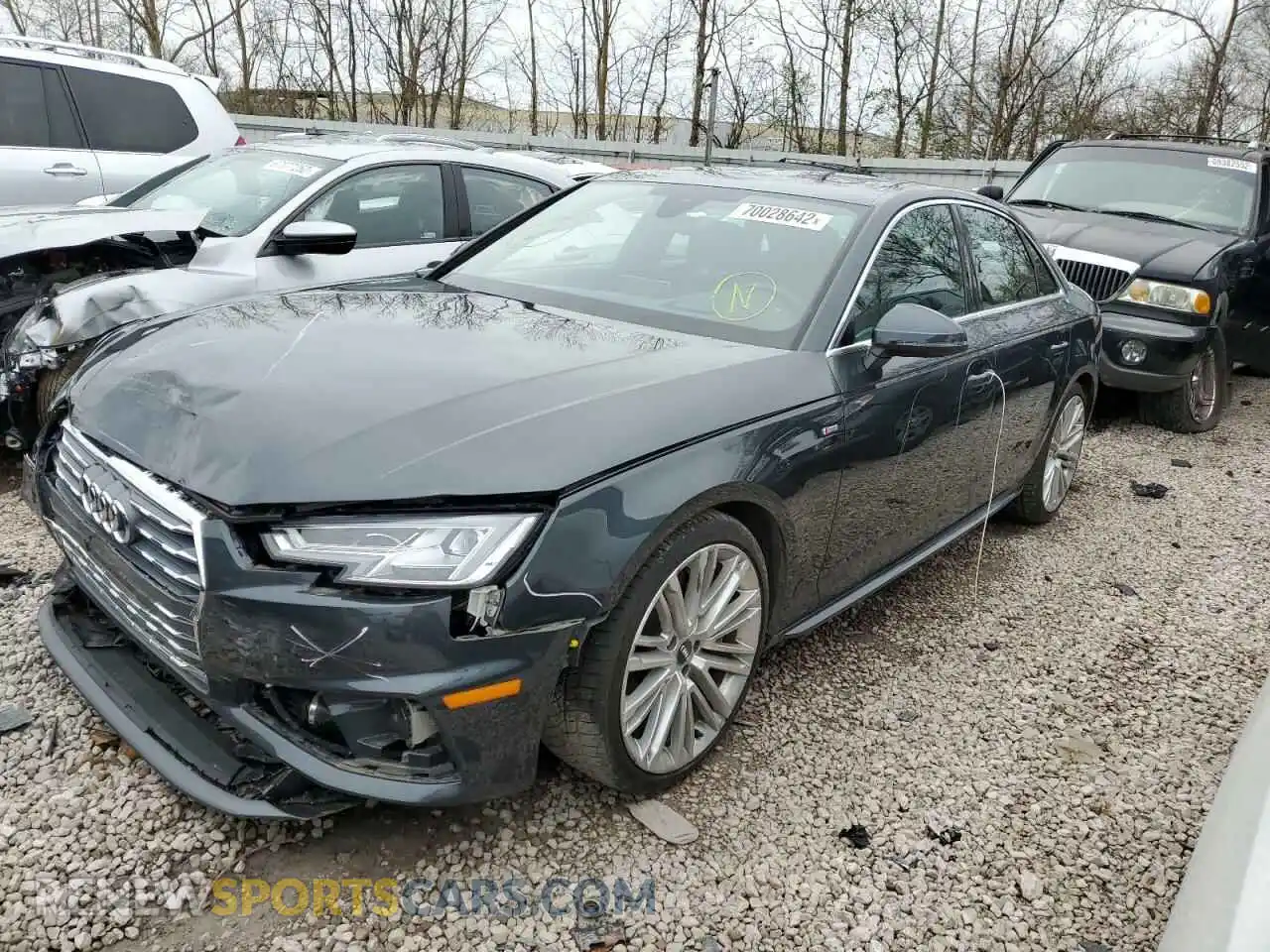 1 Photograph of a damaged car WAUFNAF49KA051714 AUDI A4 2019